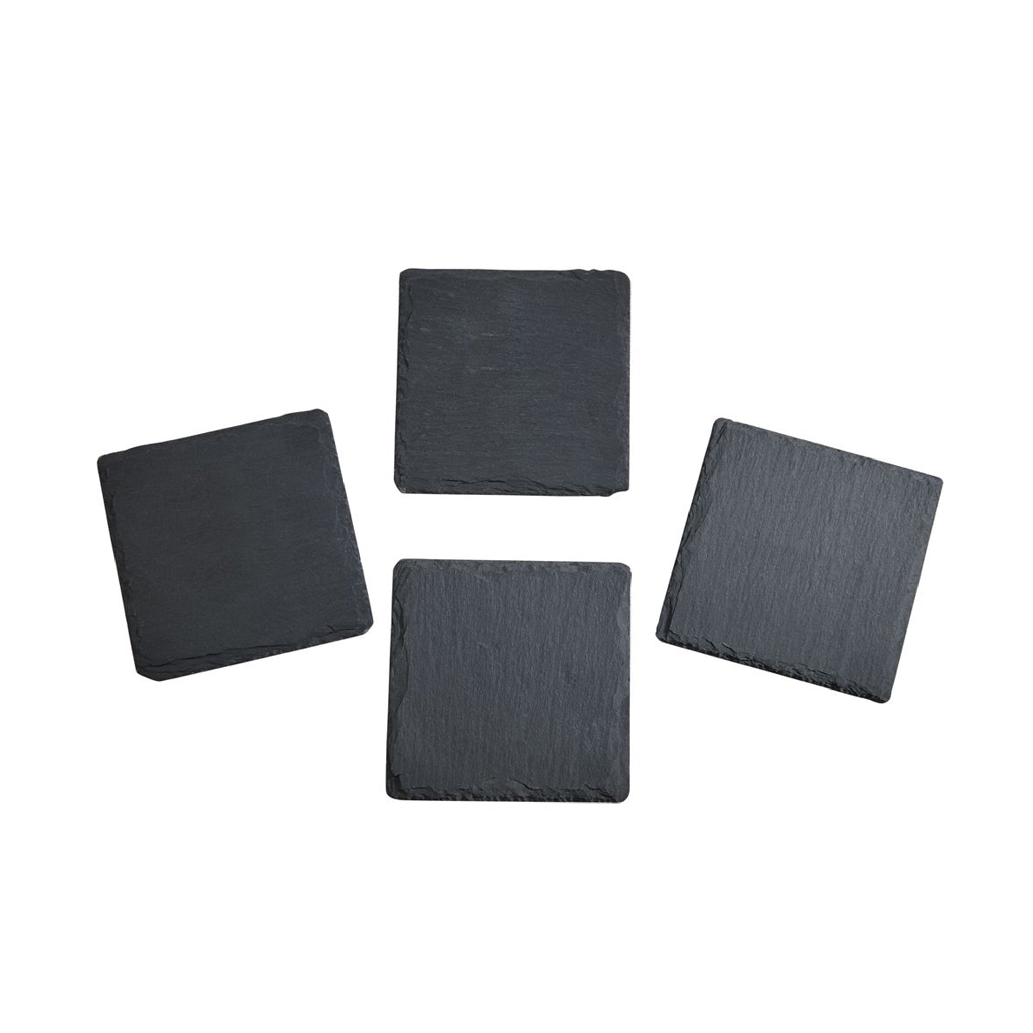 Set Of 4 Slate Coasters 4" Square - Metromarketstore