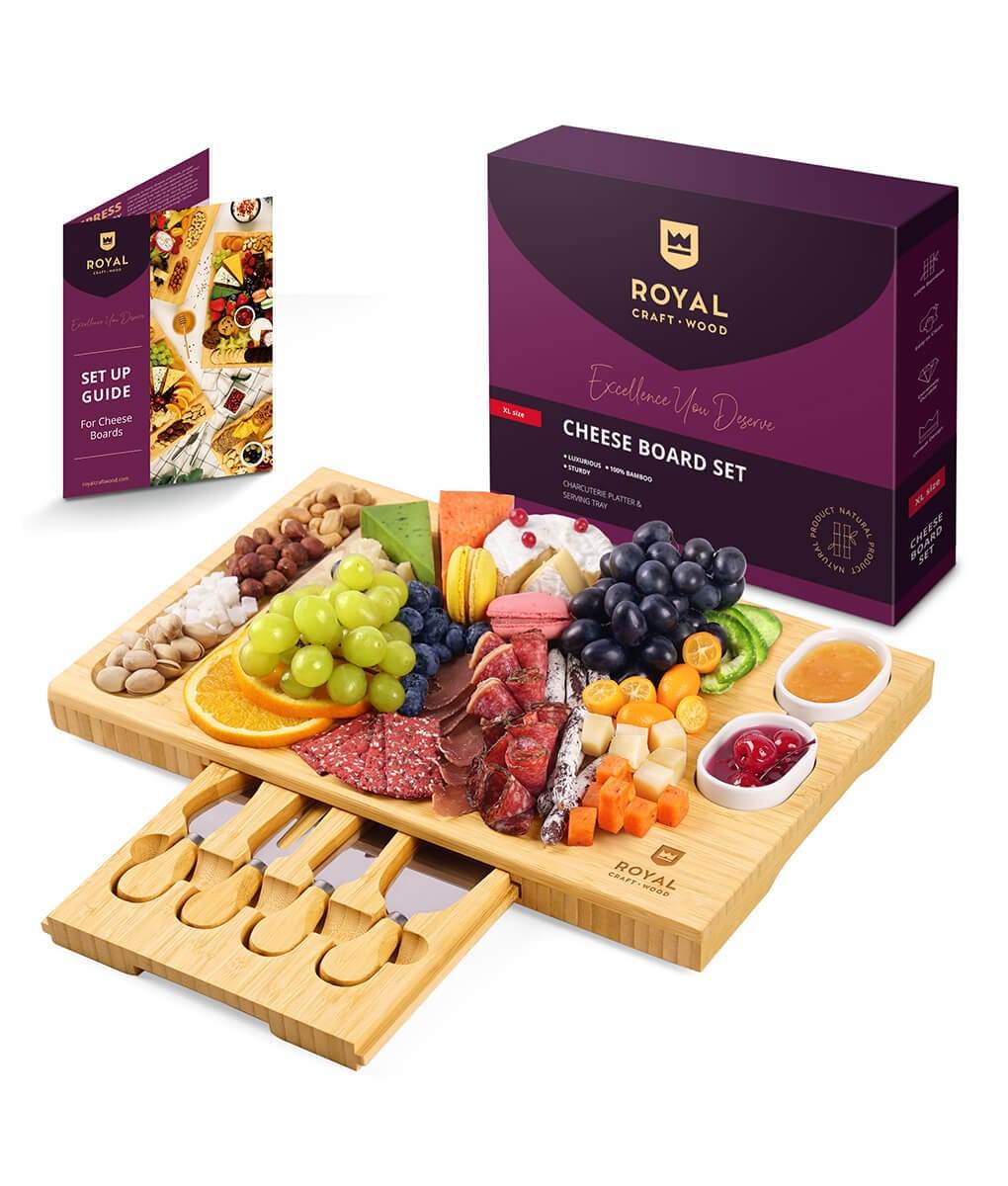 Cheese Board Set with Knives, 16.5“ x 11” - Metromarketstore