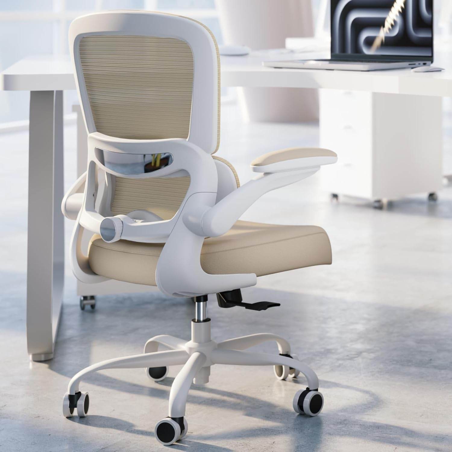 Office Chair Ergonomic Desk Chair, 330 LBS in (Beige) - Metromarketstore