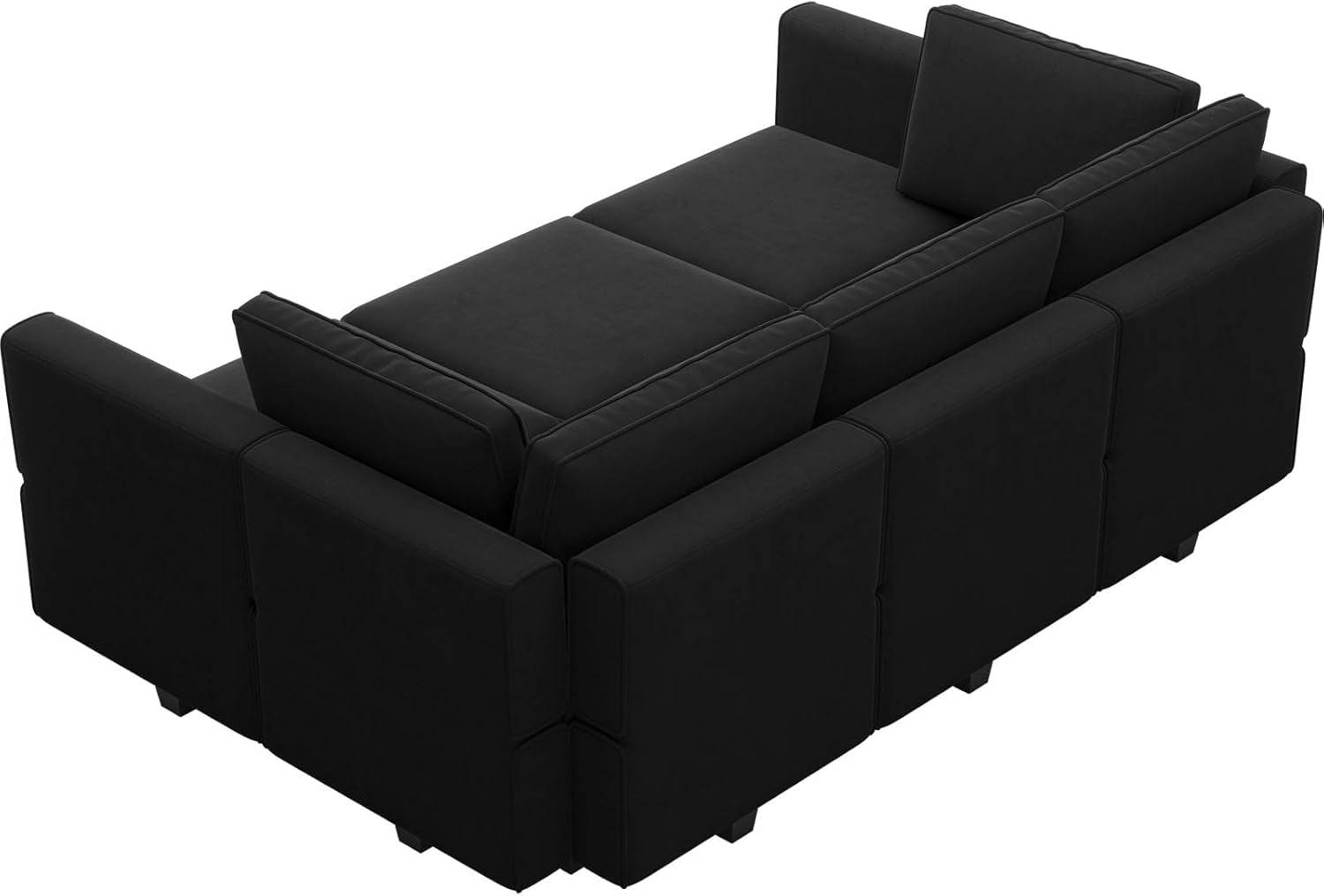 Modular Sectional Sofa Velvet Couch with Chaise - Metromarketstore