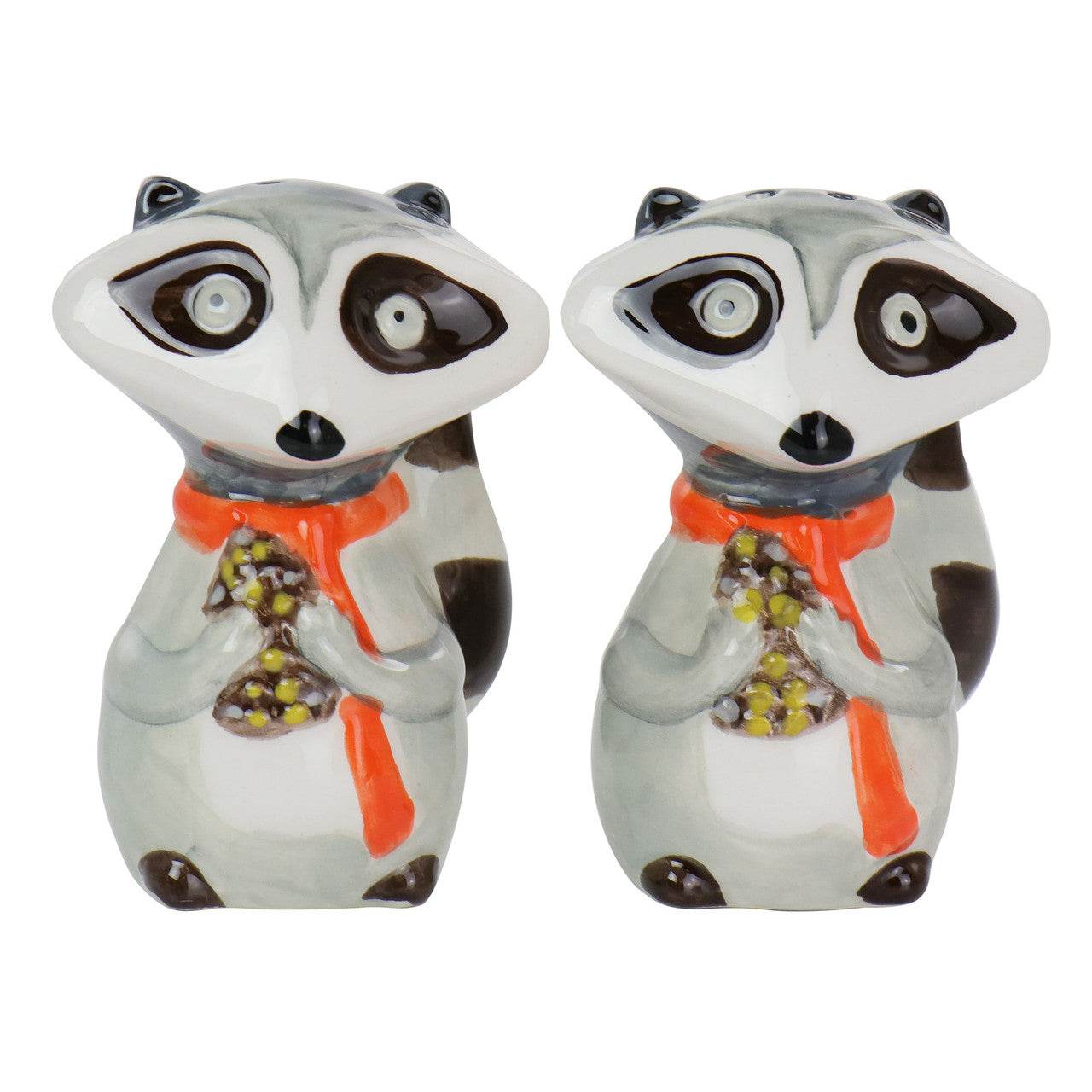 Gibson Home Woodland Raccoon 2 Piece Hard Dolomite Salt and Pepper Set - Metromarketstore