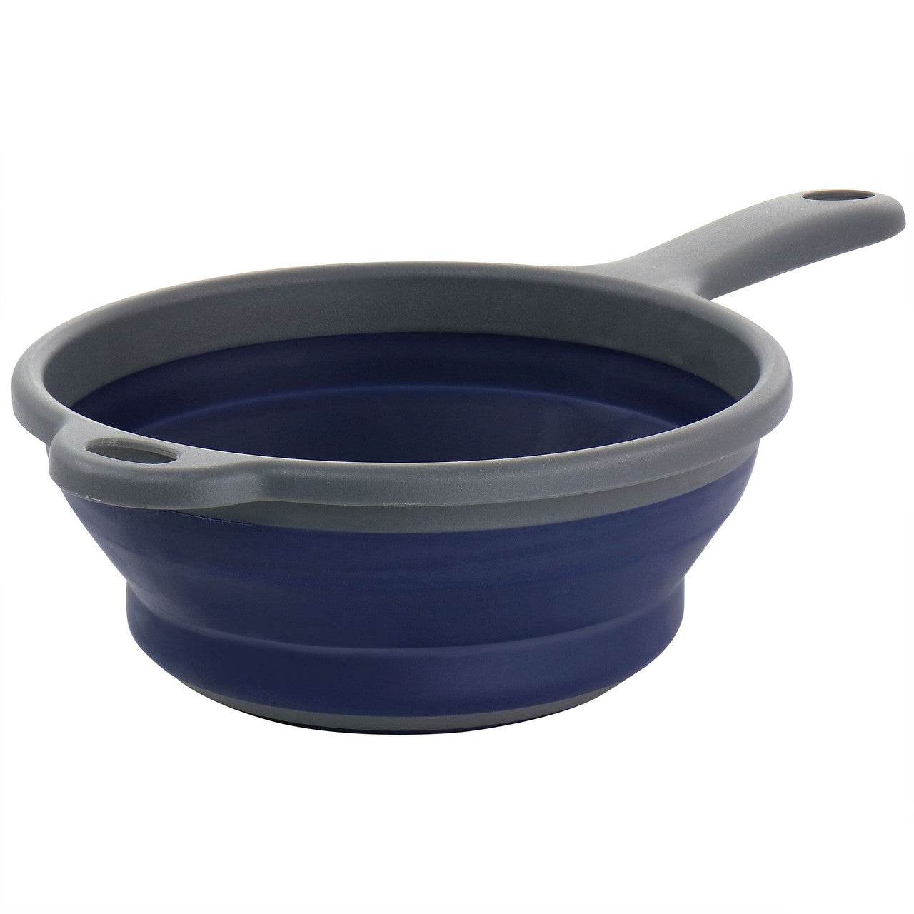 Oster Bluemarine Collapsible Polypropylene Colander with Handle in Navy - Metromarketstore