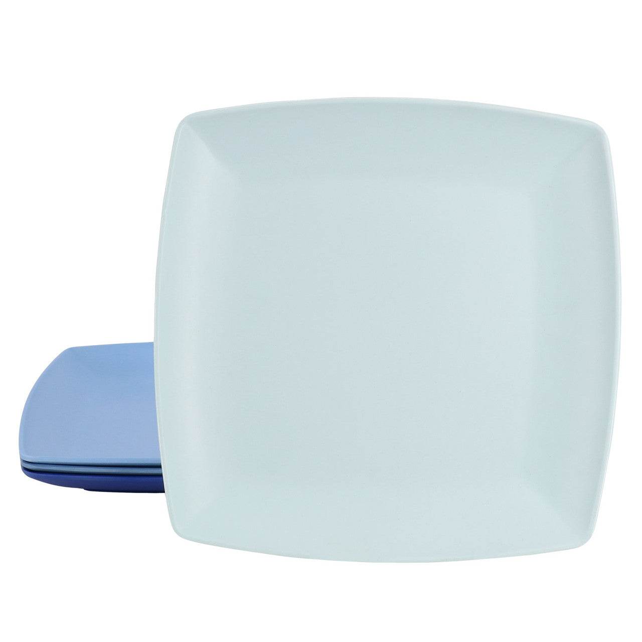 Gibson Home Grayson 4 Piece 10.5 Inch Square Melamine Dinner Plate Set - Metromarketstore