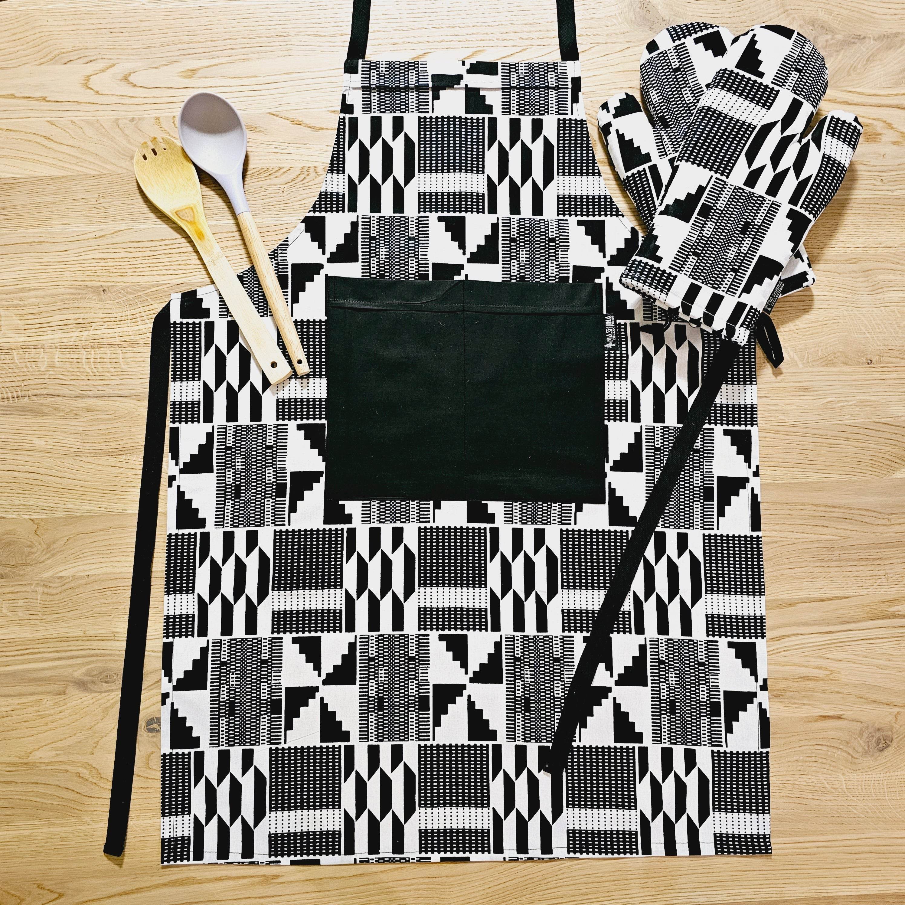 Handmade Apron and Matching Oven Gloves Set - Metromarketstore
