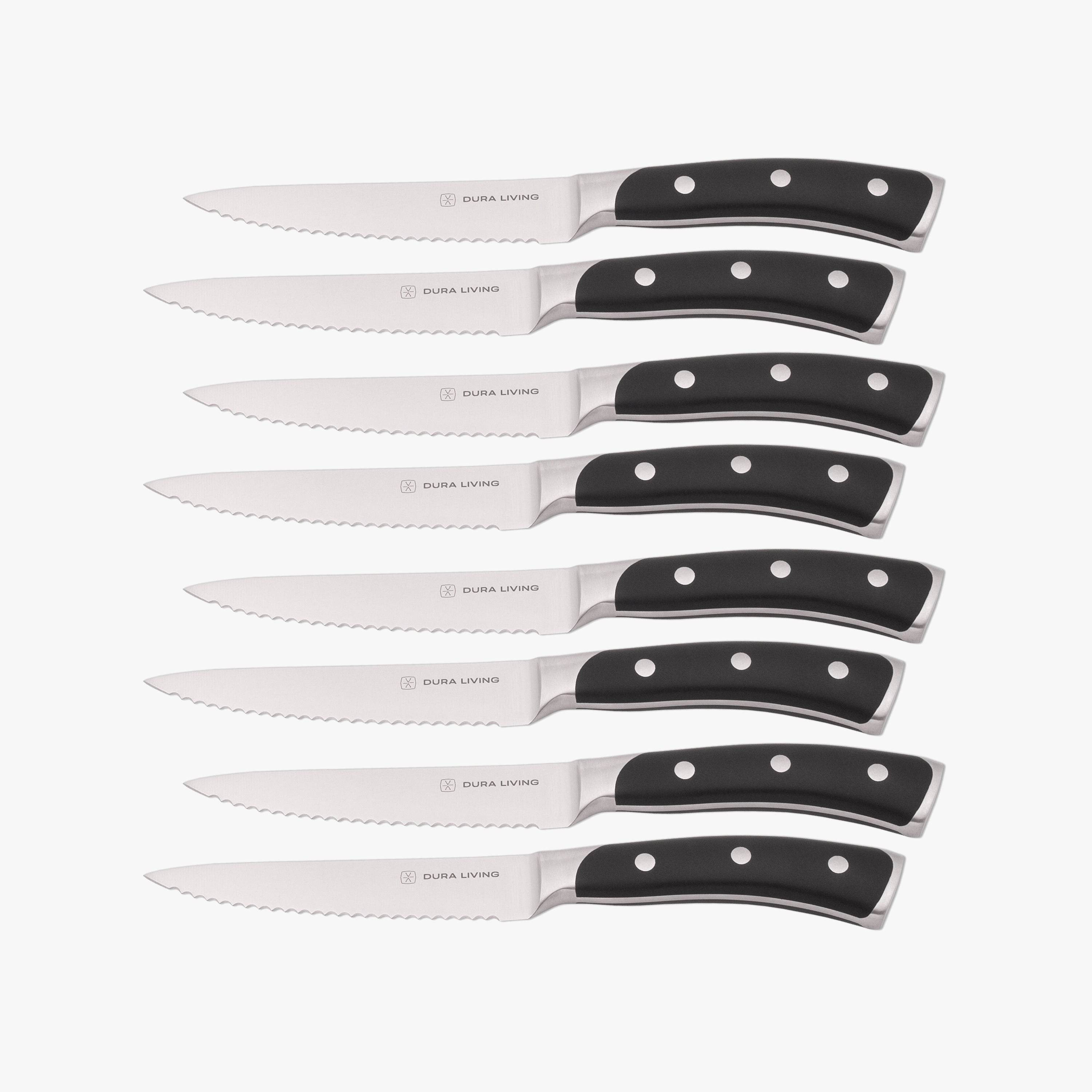 Elite Set of 8 Steak Knives - Black - Metromarketstore