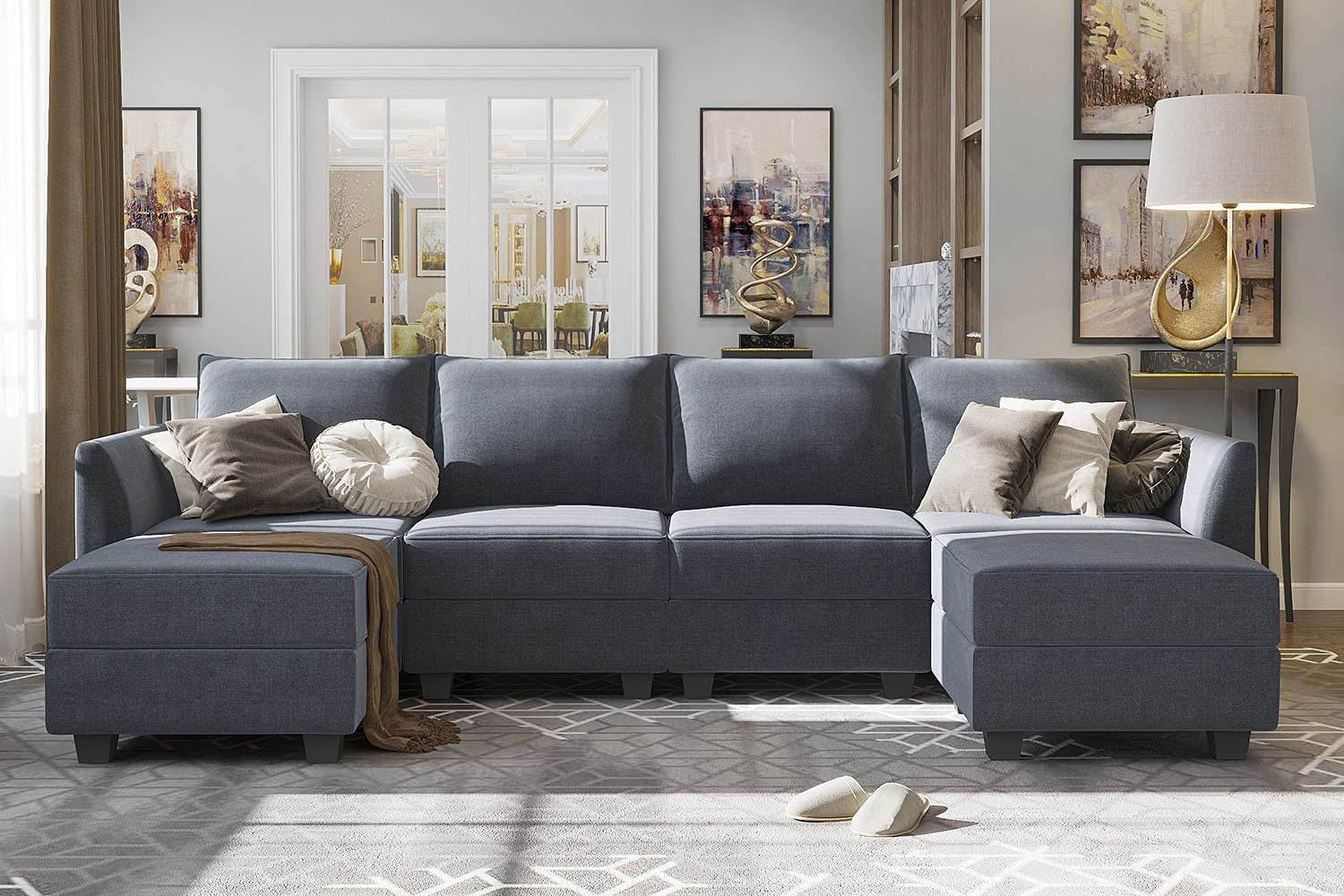Modular Sectional Sofa with Storage Chaise-4