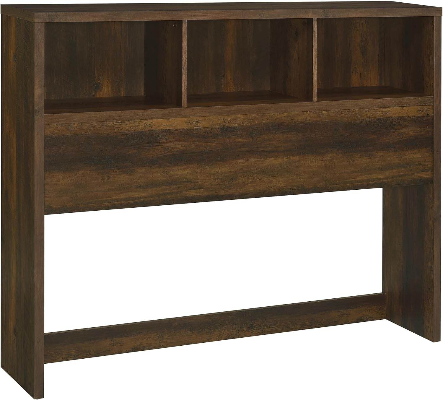 Queen Bookcase Headboard with Dark Pine Finish - Metromarketstore