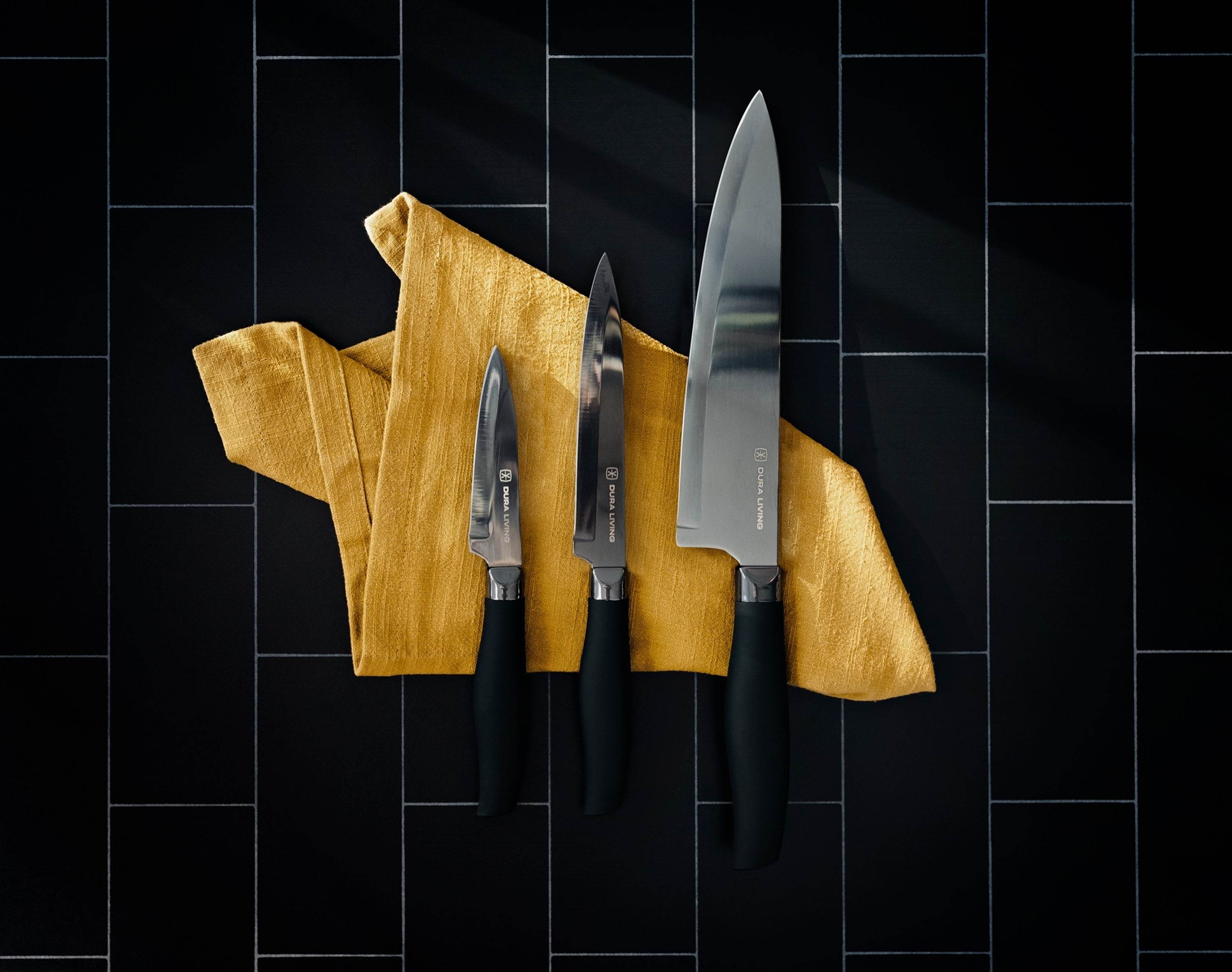 Titan 3-Piece Kitchen Knife Set - Black-2