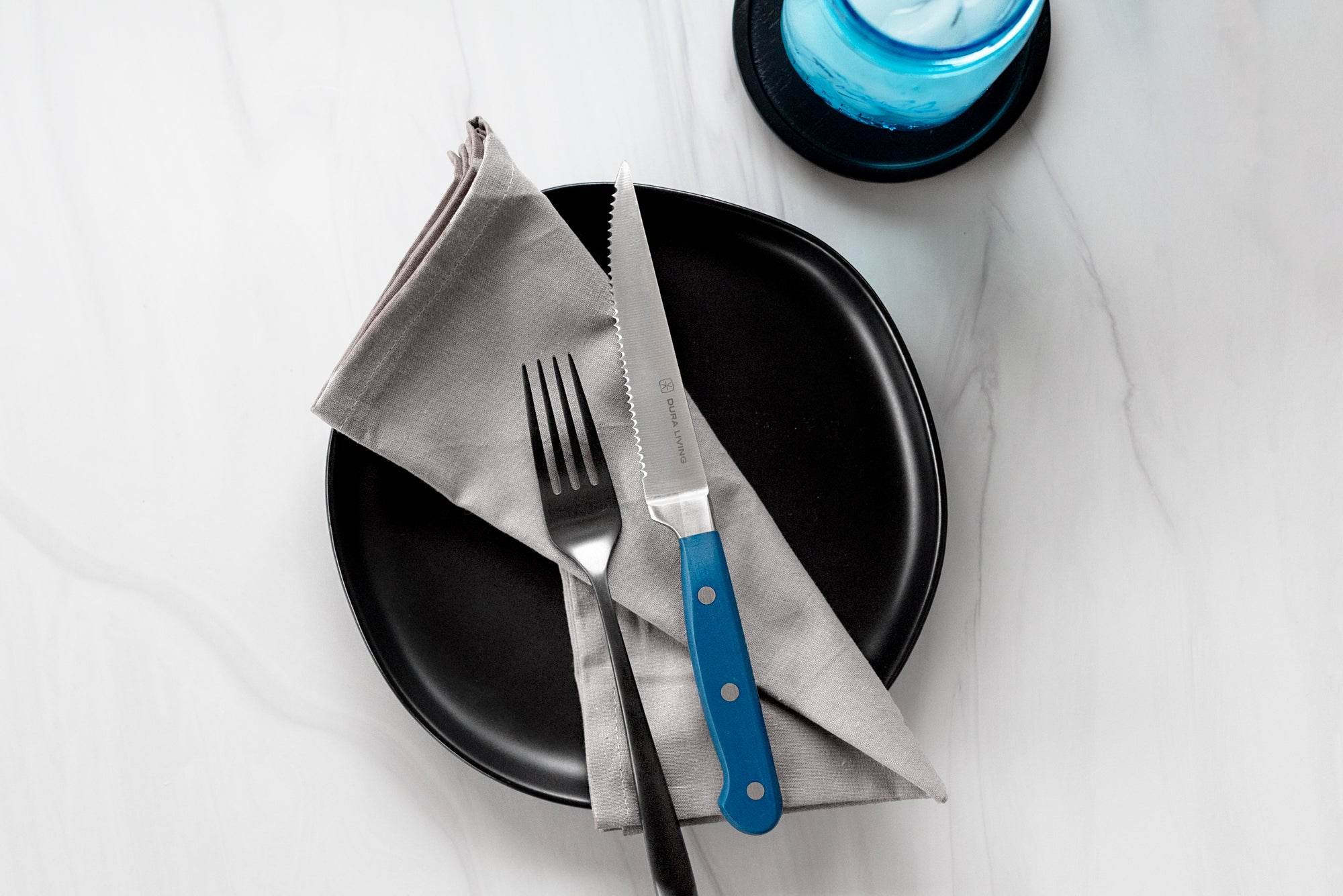 Superior Set of 8 Steak Knives - Royal Blue-1