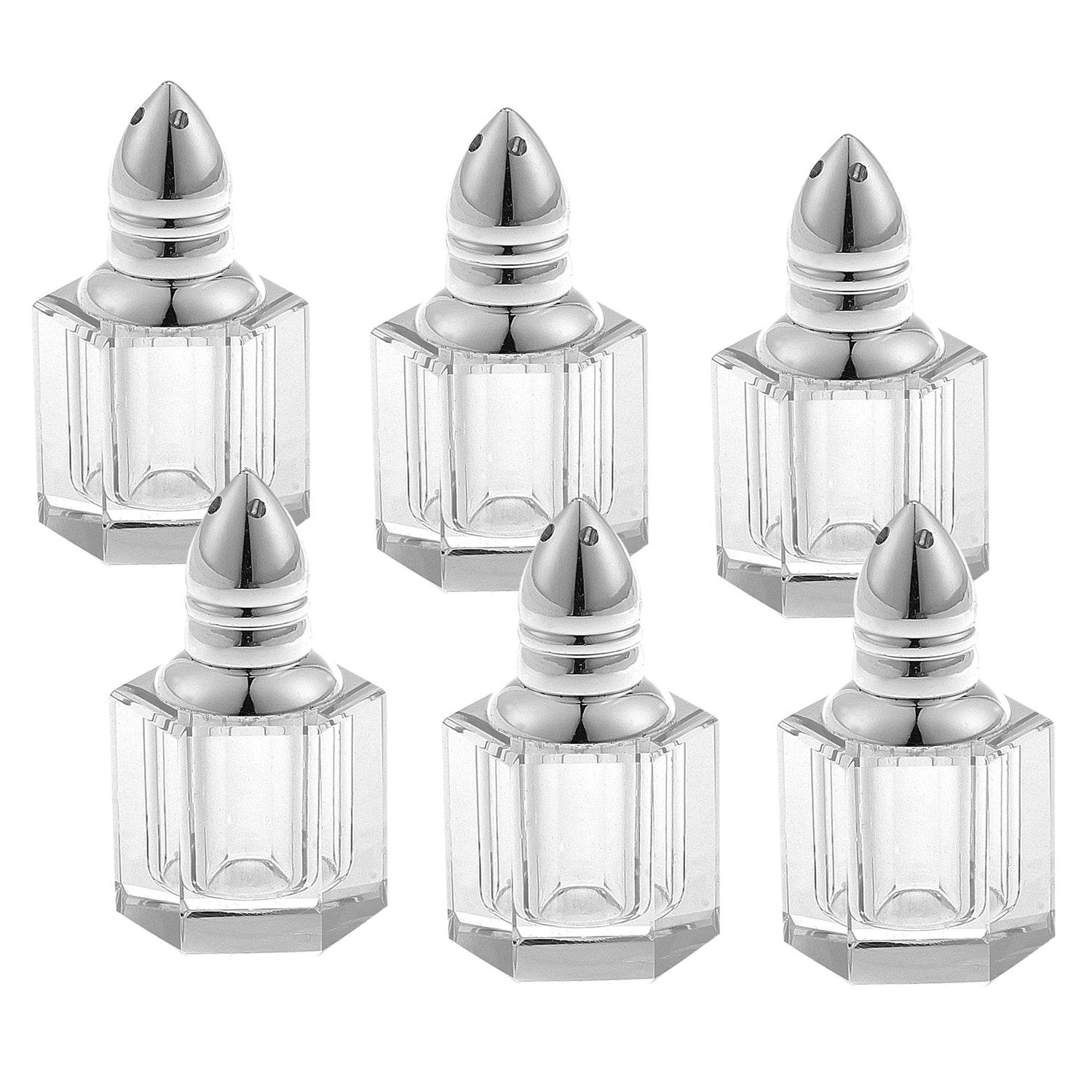 Individual Silver Crystal Salt And Peppers Gift Boxed 6 Pc Set - Metromarketstore