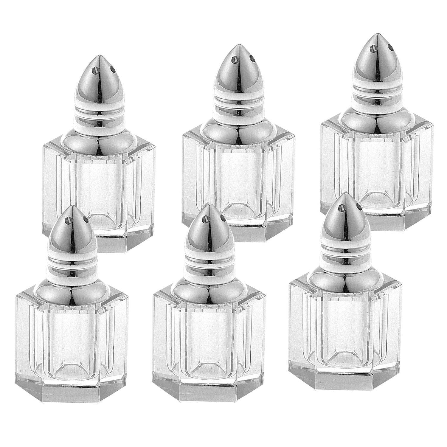 Individual Silver Crystal Salt And Peppers Gift Boxed 6 Pc Set - Metromarketstore