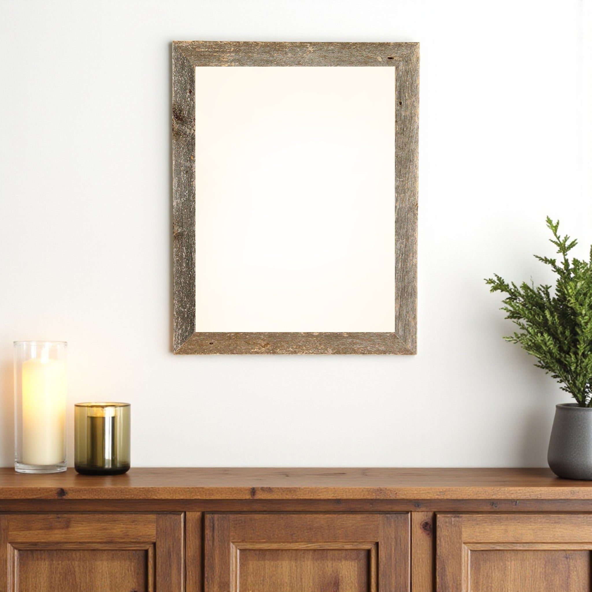 16" x 20" Gray Solid Wood Hanging Picture Frame - Metromarketstore
