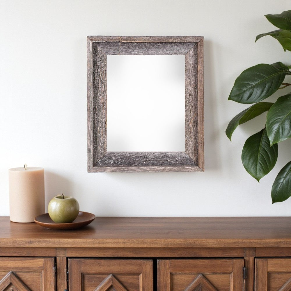 11" x 14" Gray Solid Wood Hanging Picture Frame - Metromarketstore