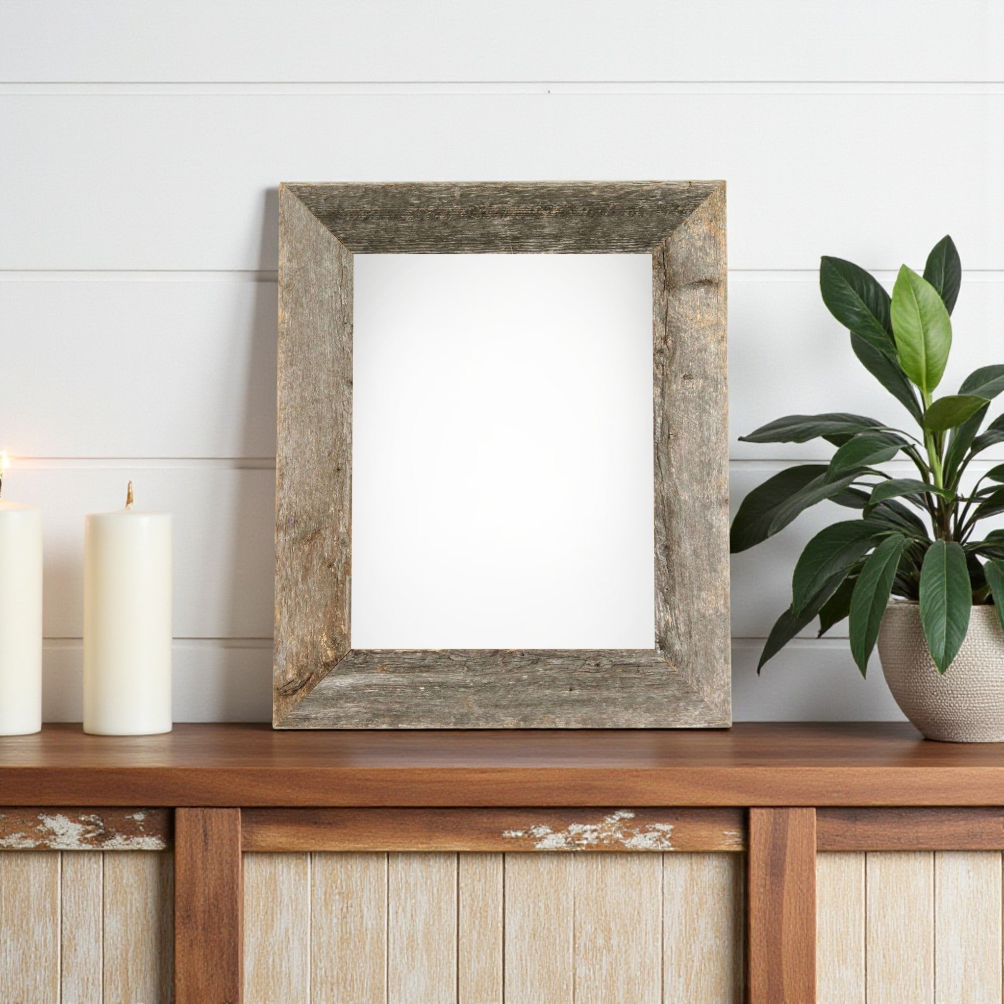 8" x 10" Gray Solid Wood Tabletop Picture Frame - Metromarketstore