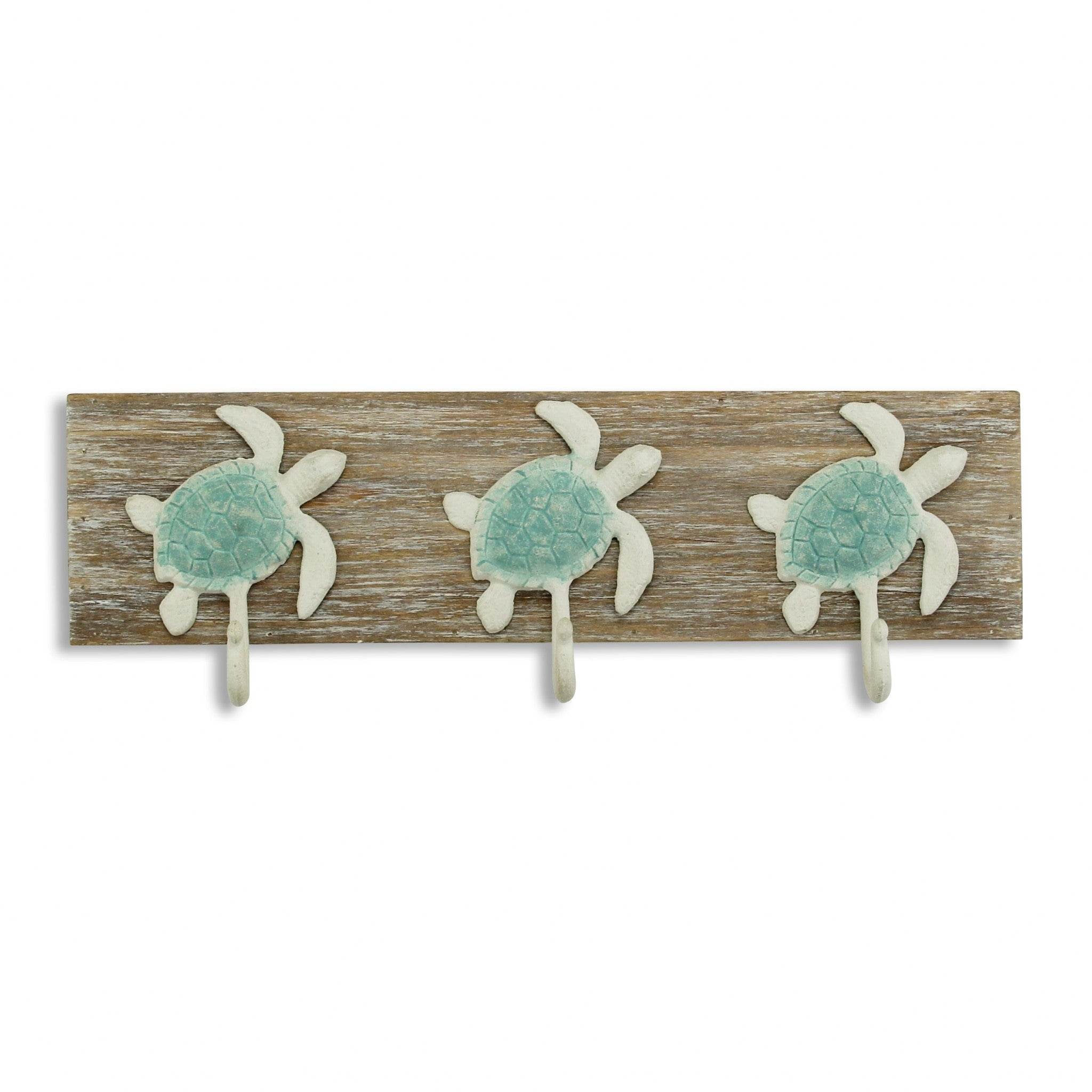 Coastal Sea Turtle Three Hook Coat Hanger-0