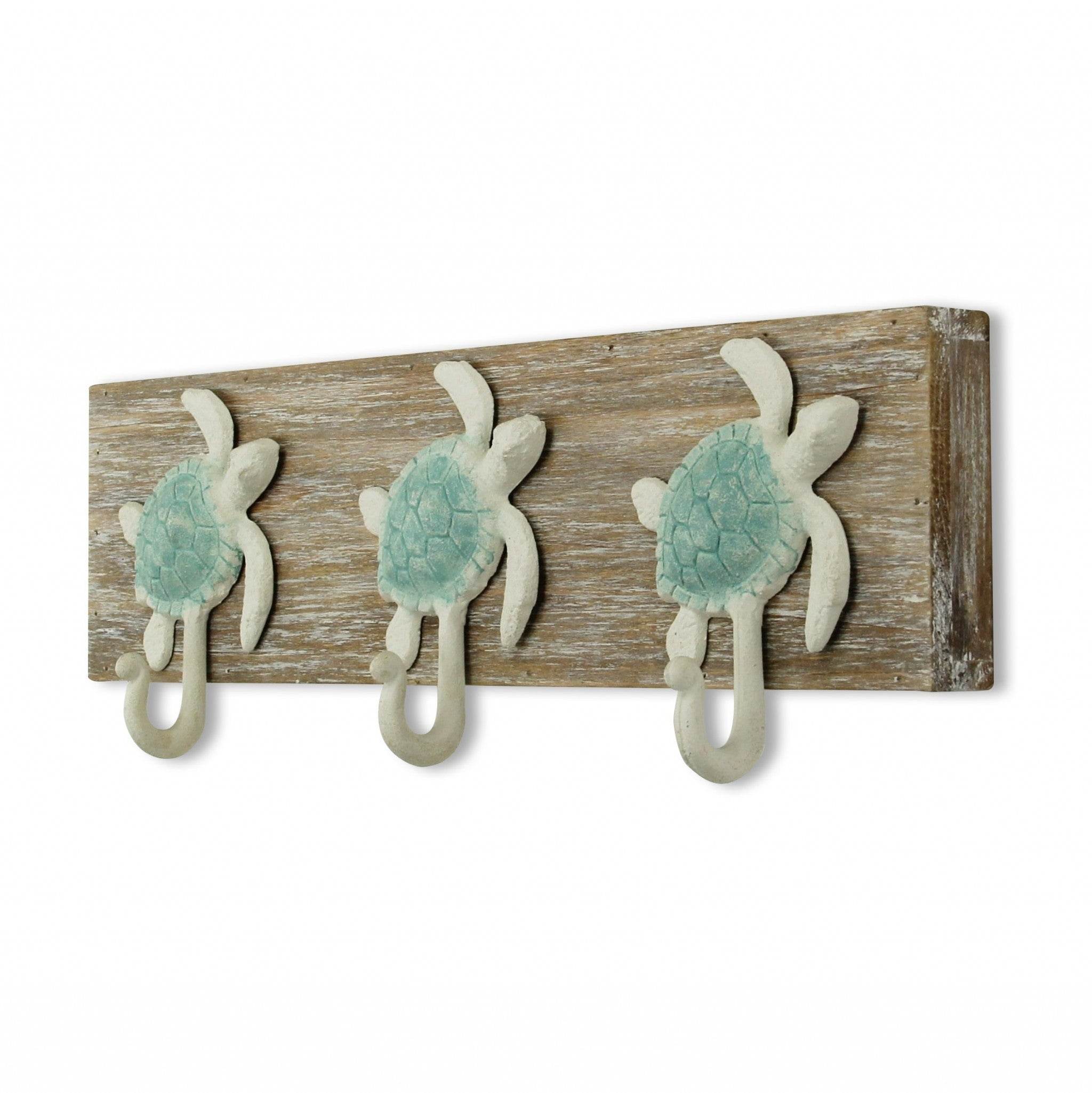 Coastal Sea Turtle Three Hook Coat Hanger-2