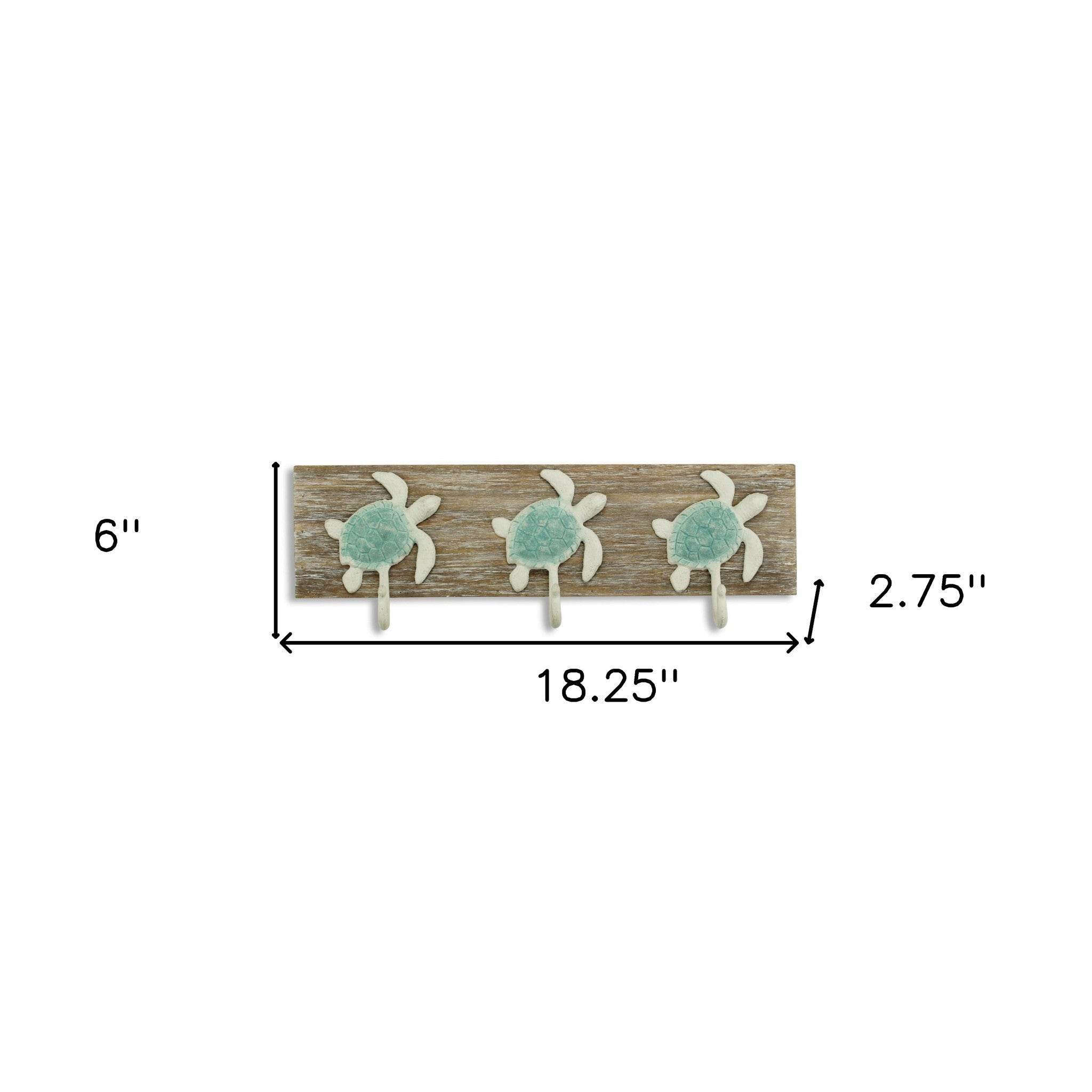Coastal Sea Turtle Three Hook Coat Hanger-4