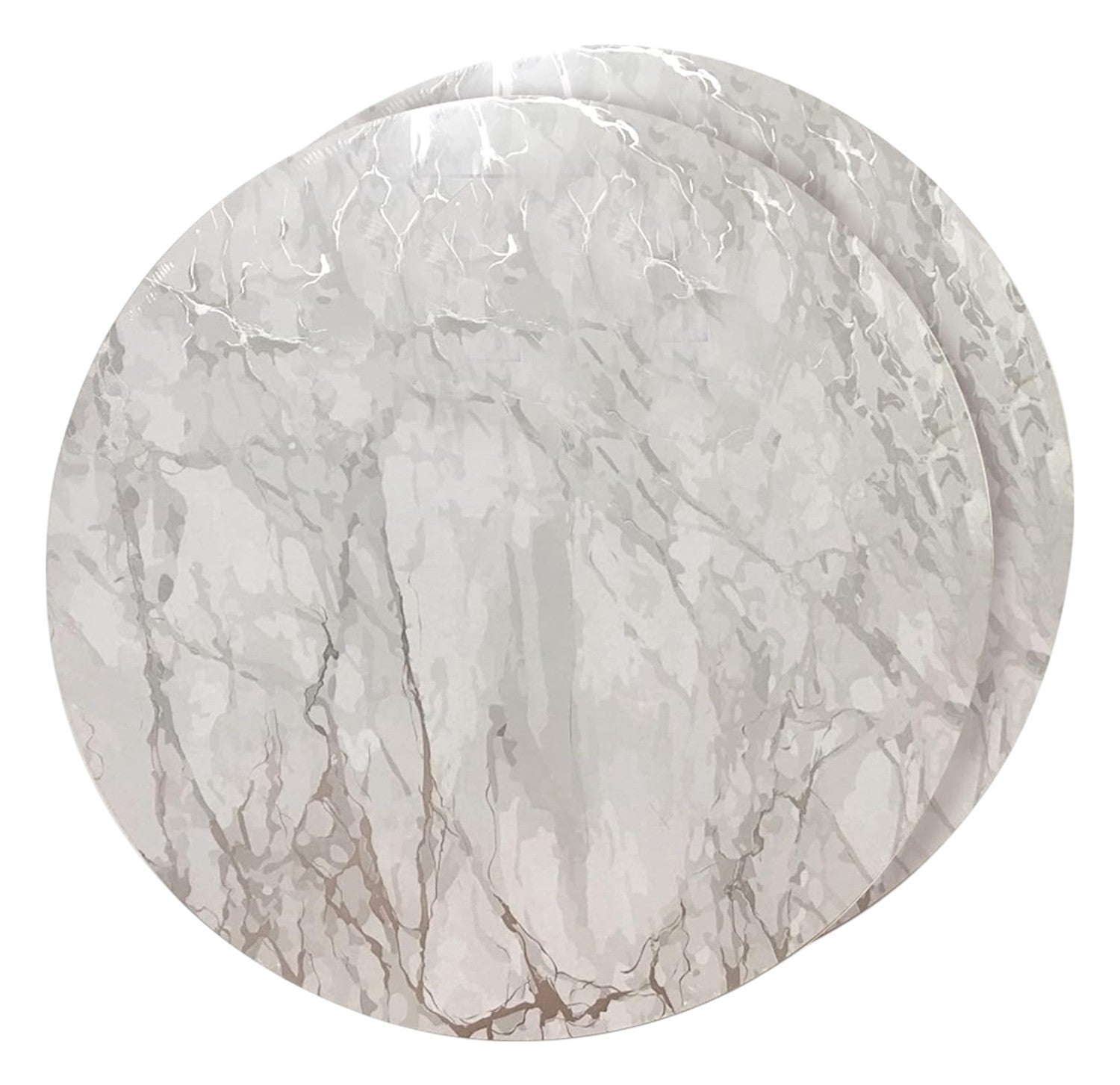 15" X 15" Silver And Gray Abstract Round Placemats-0