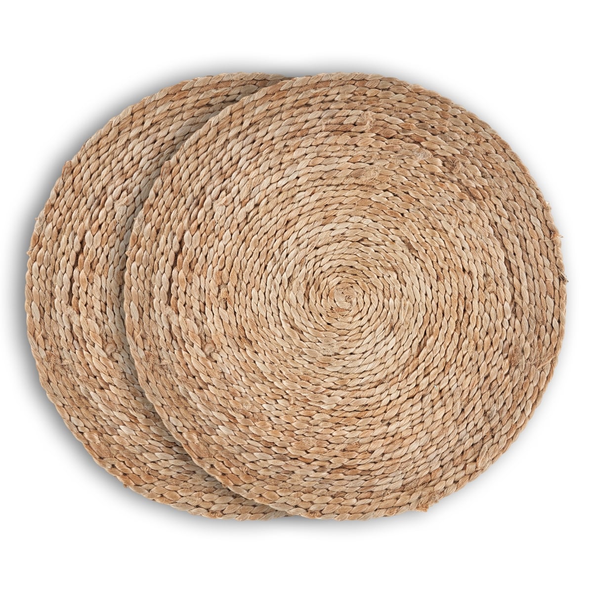15" Set of Two Natural Jute Round Placemats - Metromarketstore