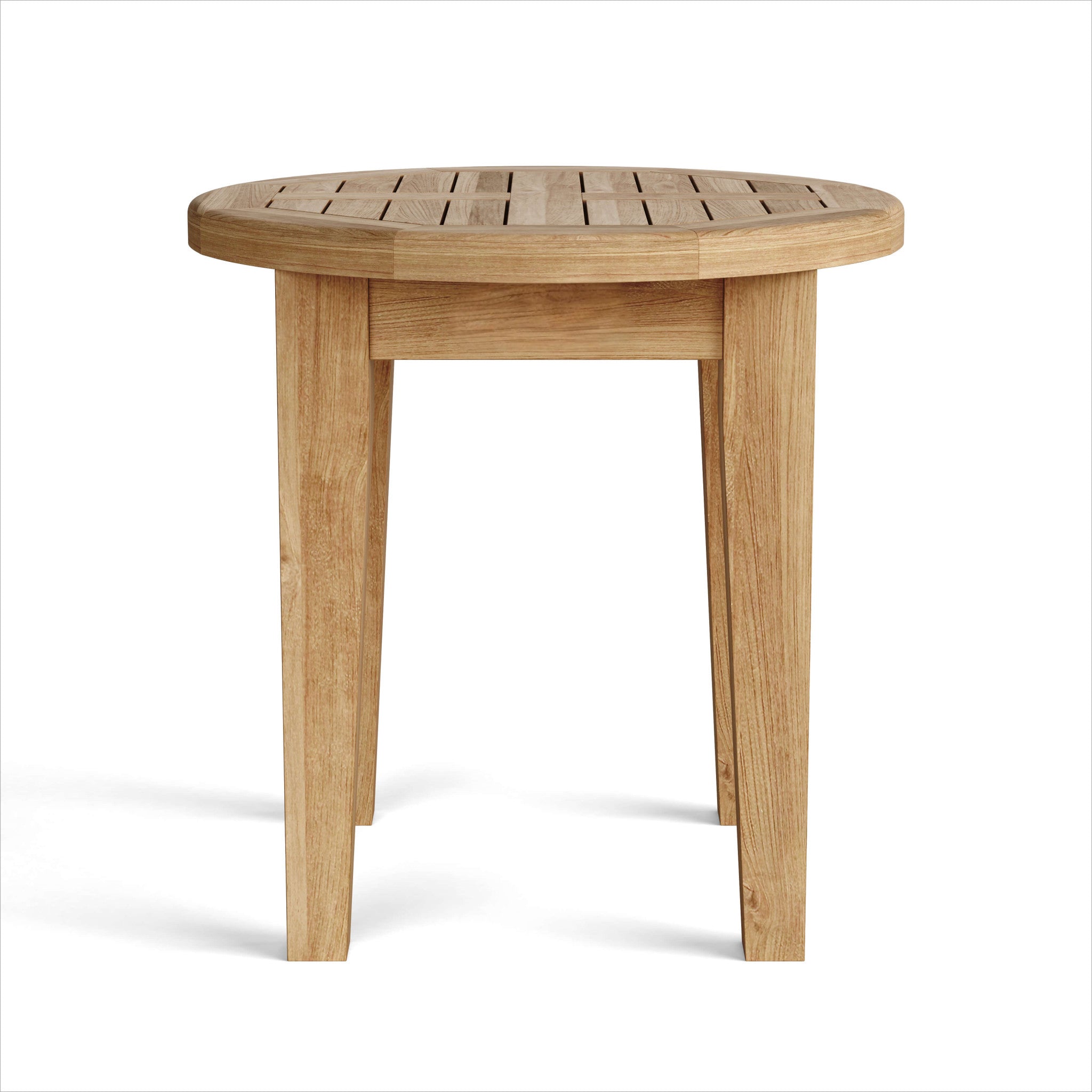 20" Natural Rounded Solid Wood Outdoor Side Table-1