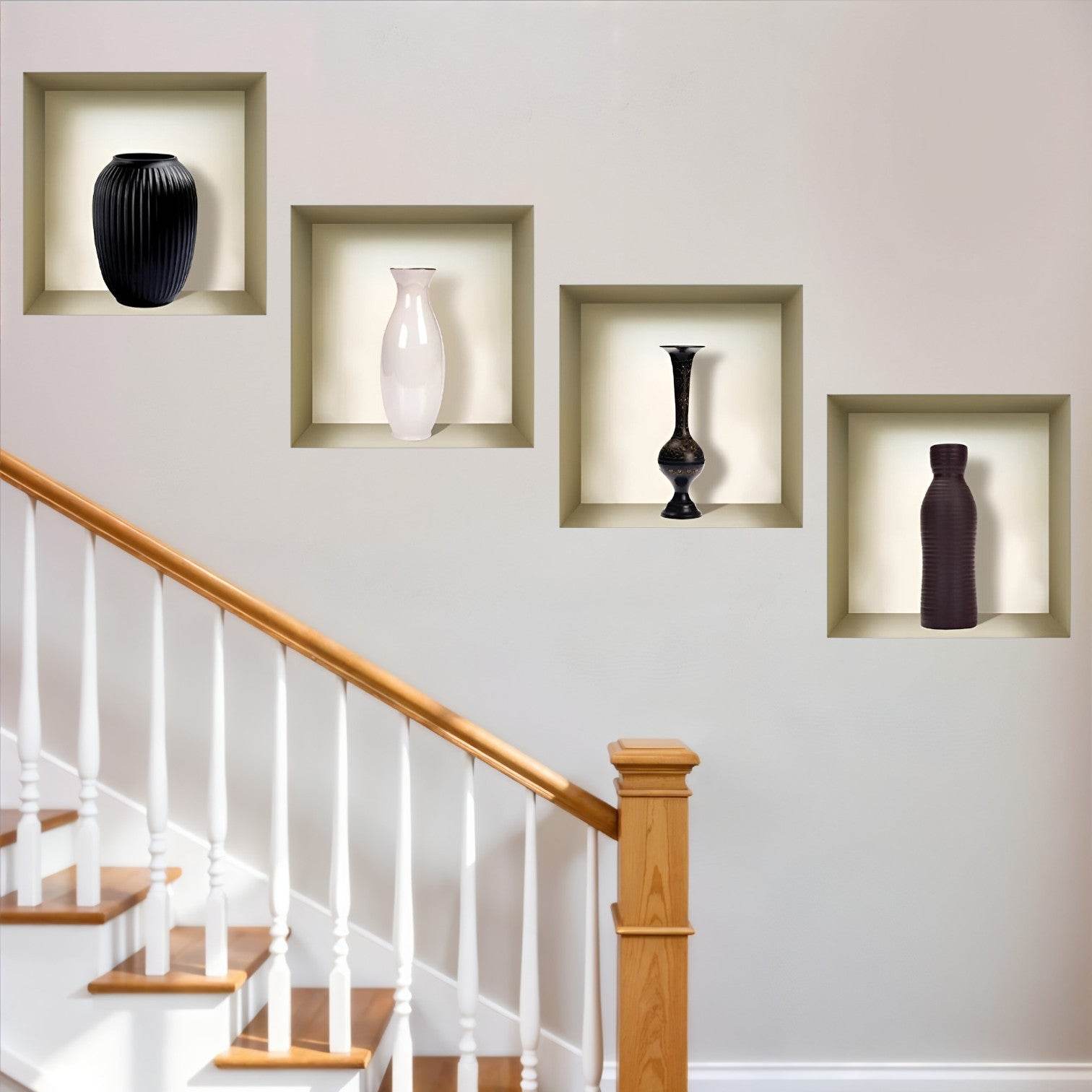 Set of Four Eve Faux Niche 3D Peel and Stick Wall Decals - Metromarketstore