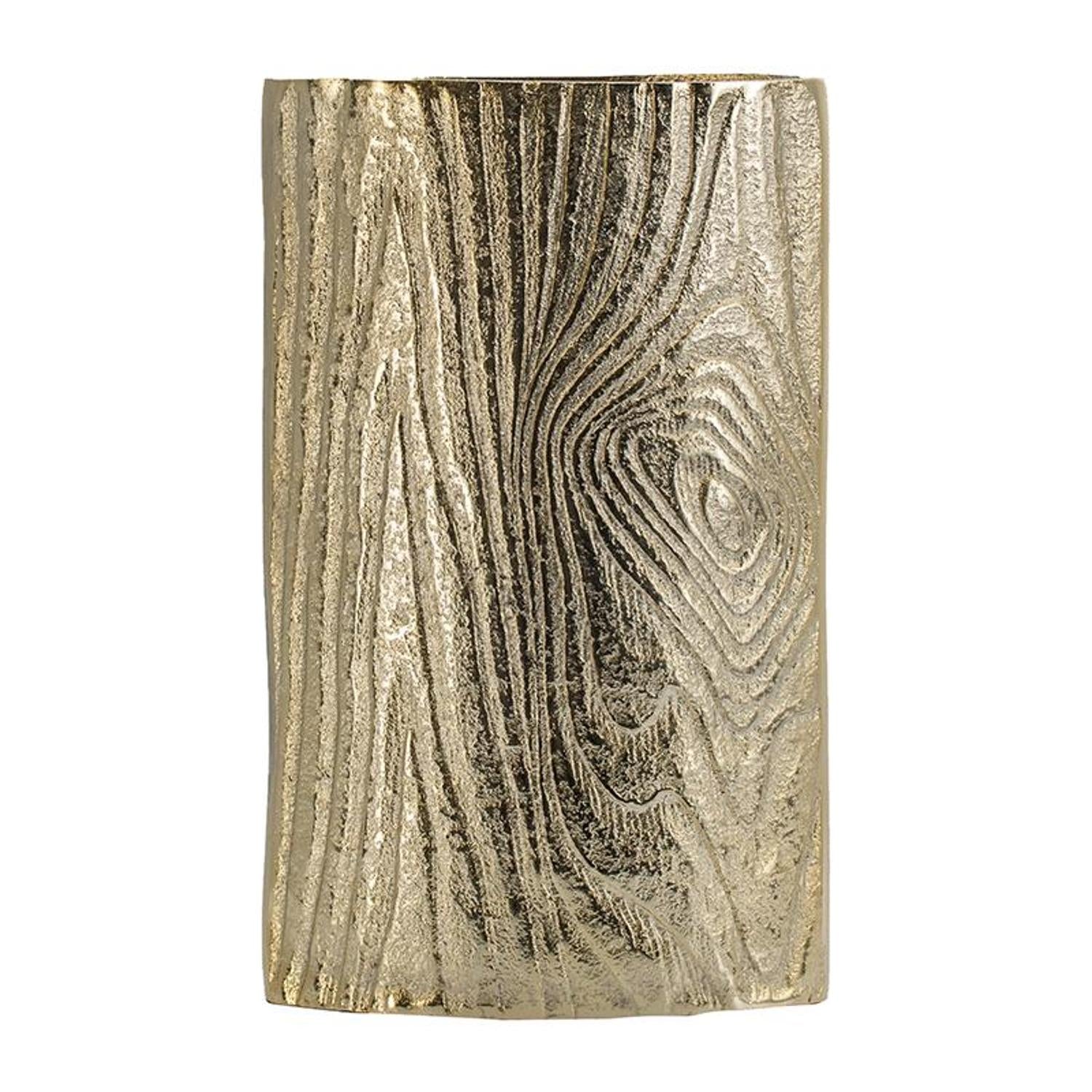 10" Gold Oval Aluminum Table Vase - Metromarketstore