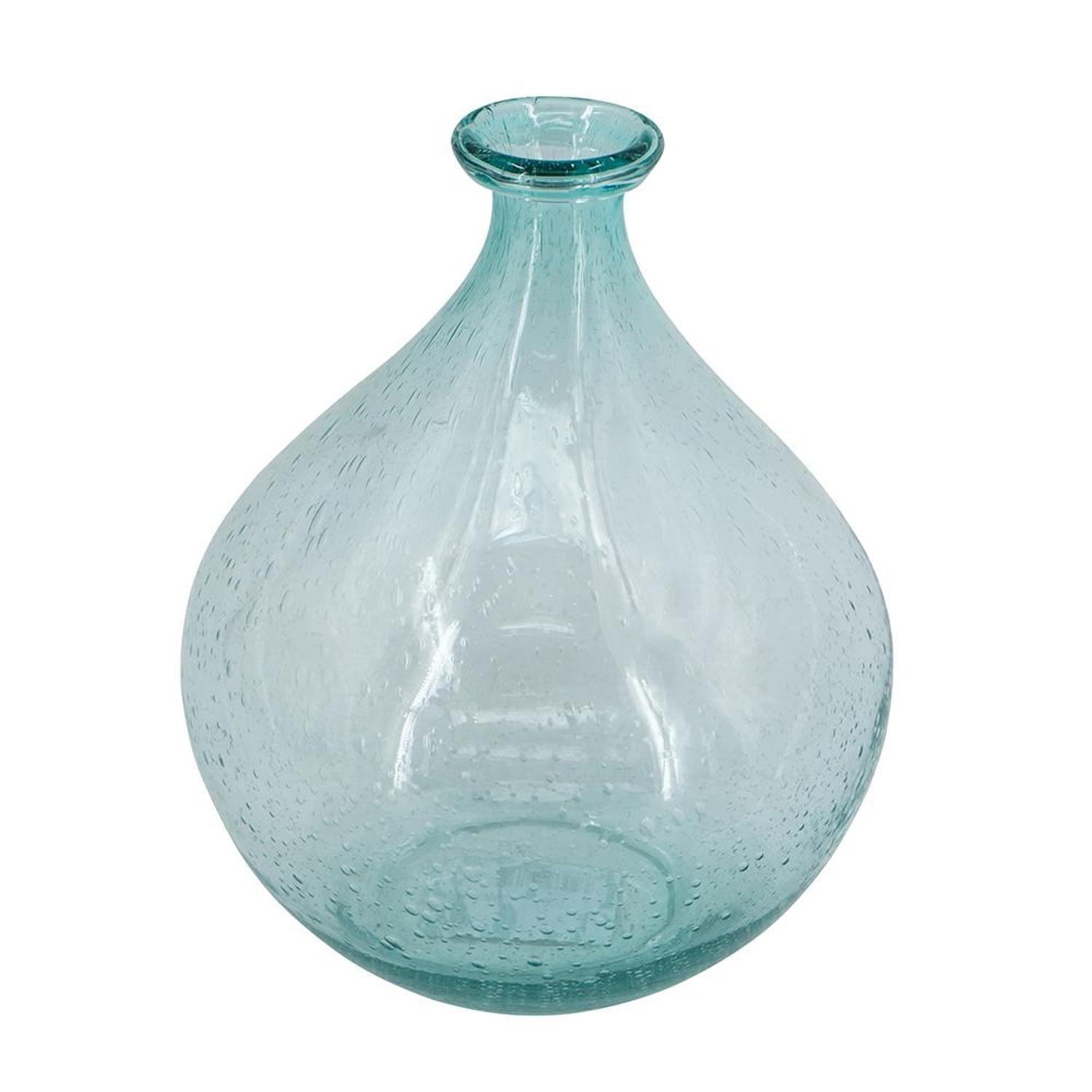 10" Aqua Bud Glass Table Vase - Metromarketstore