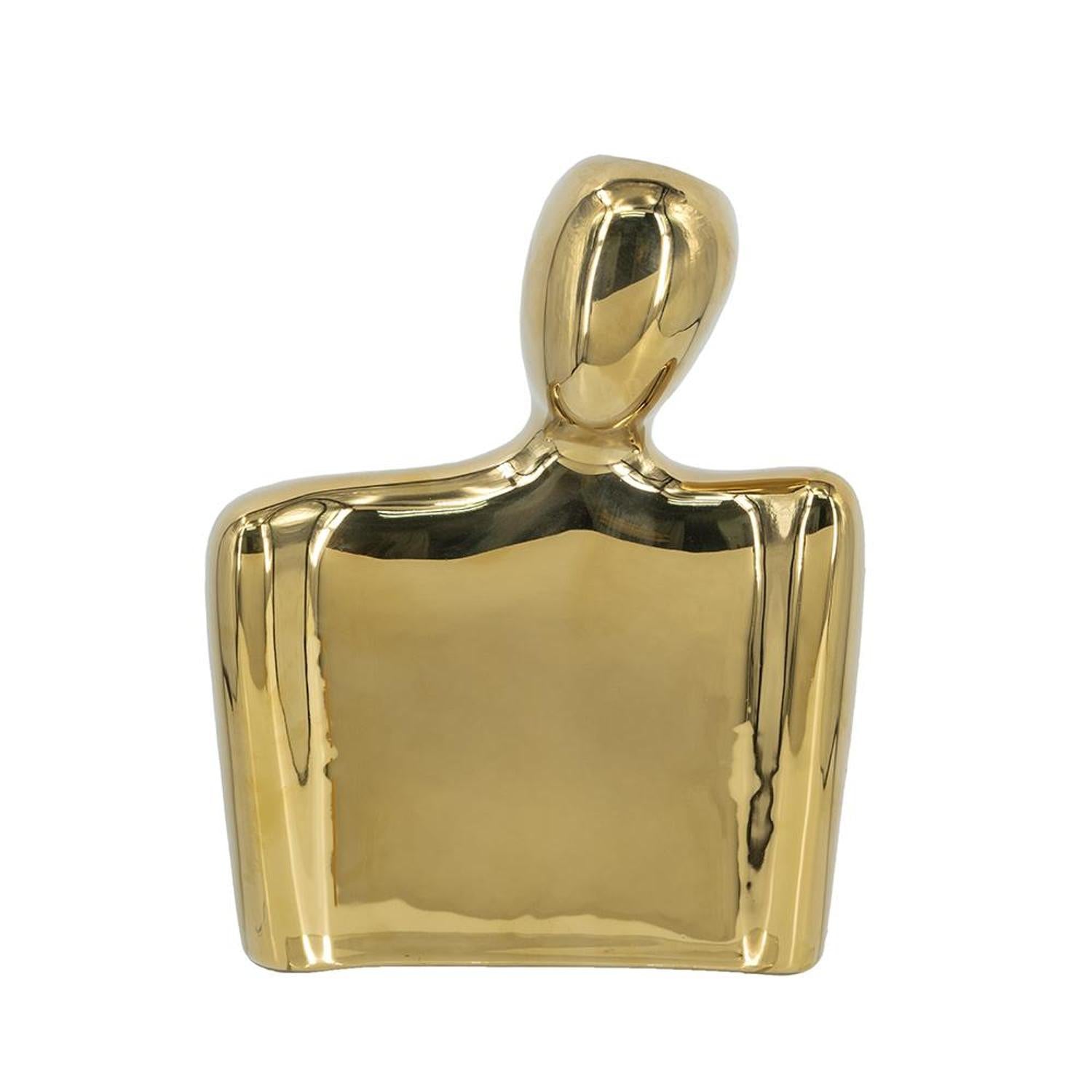 10" Gold Ceramic Table Vase - Metromarketstore