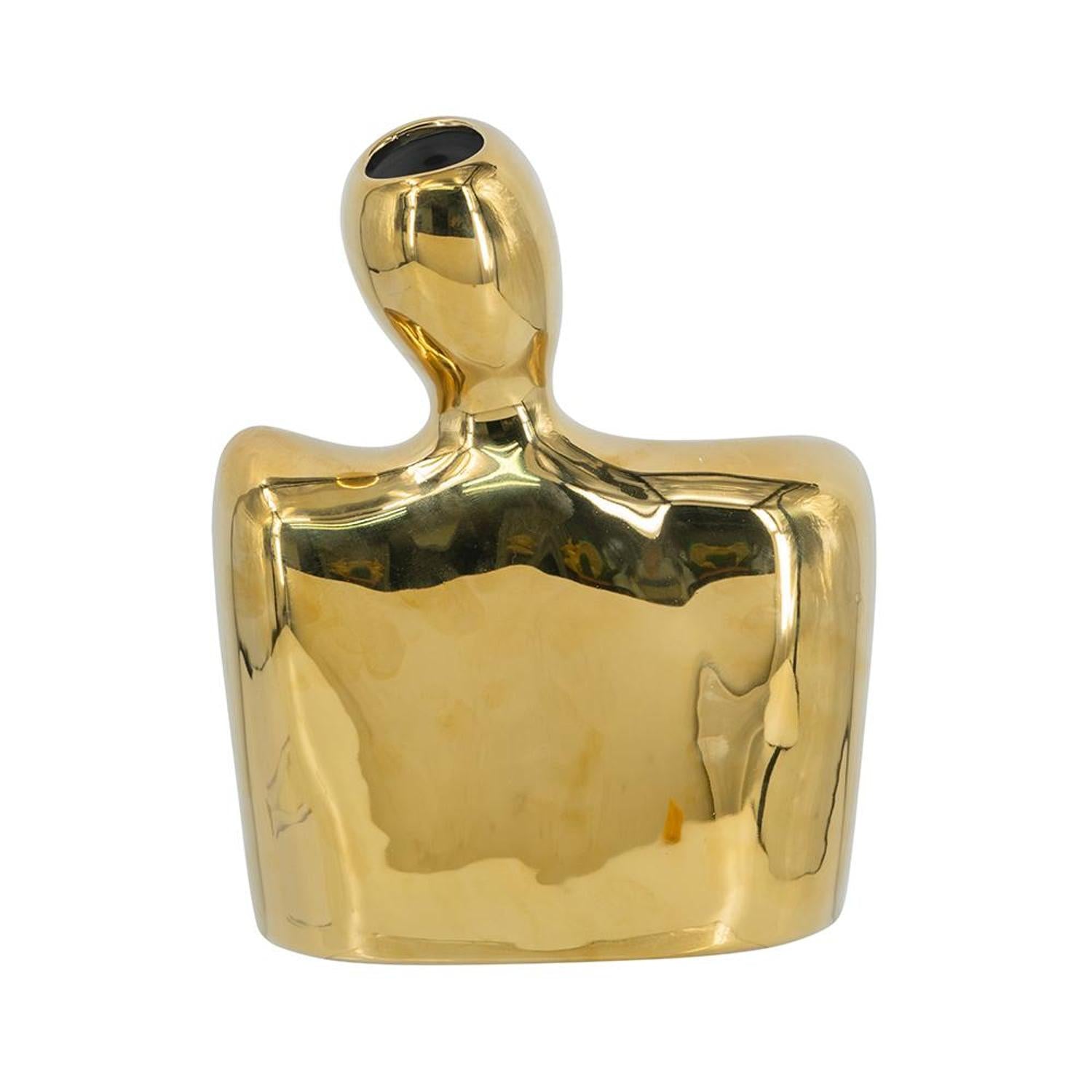 10" Gold Ceramic Table Vase - Metromarketstore