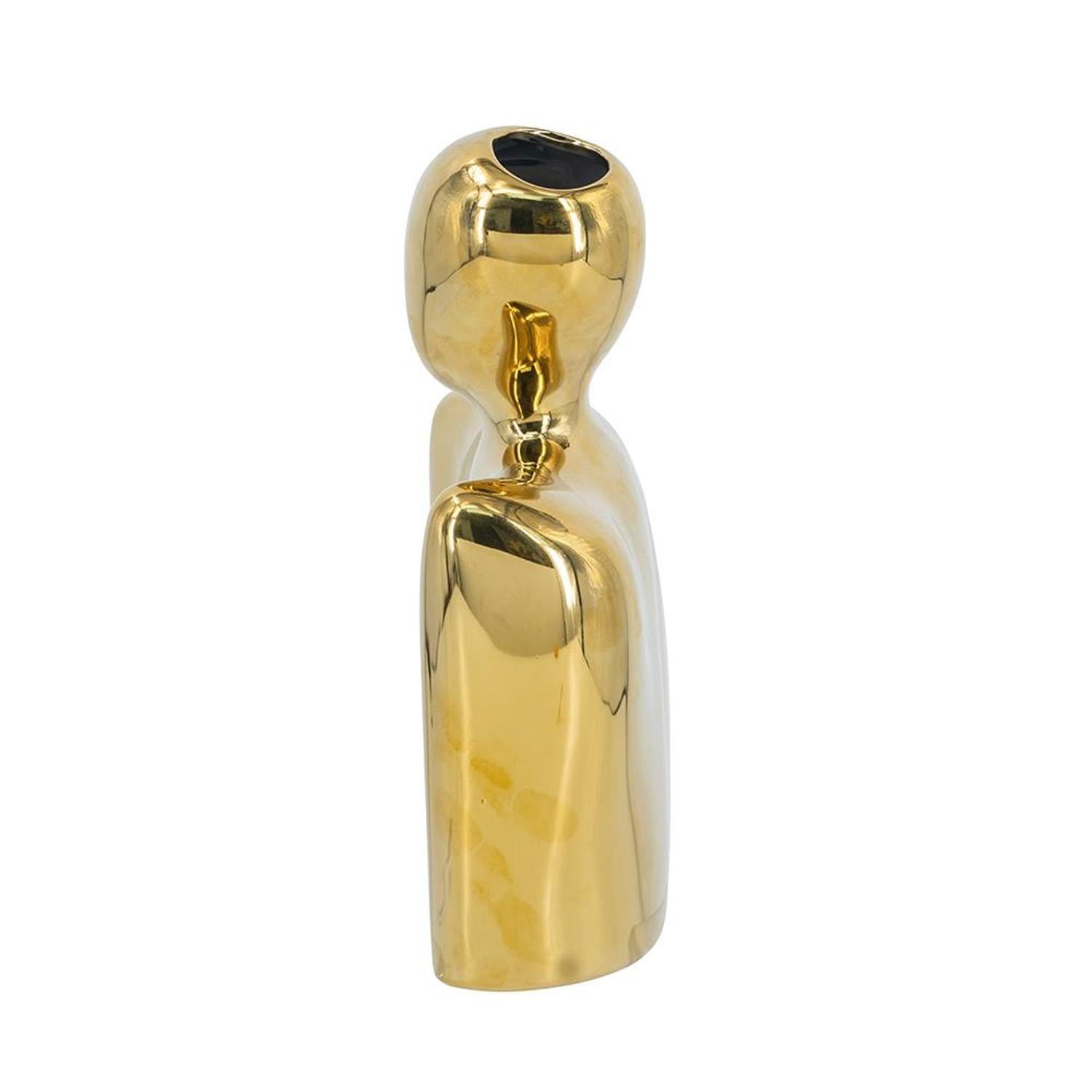 10" Gold Ceramic Table Vase - Metromarketstore