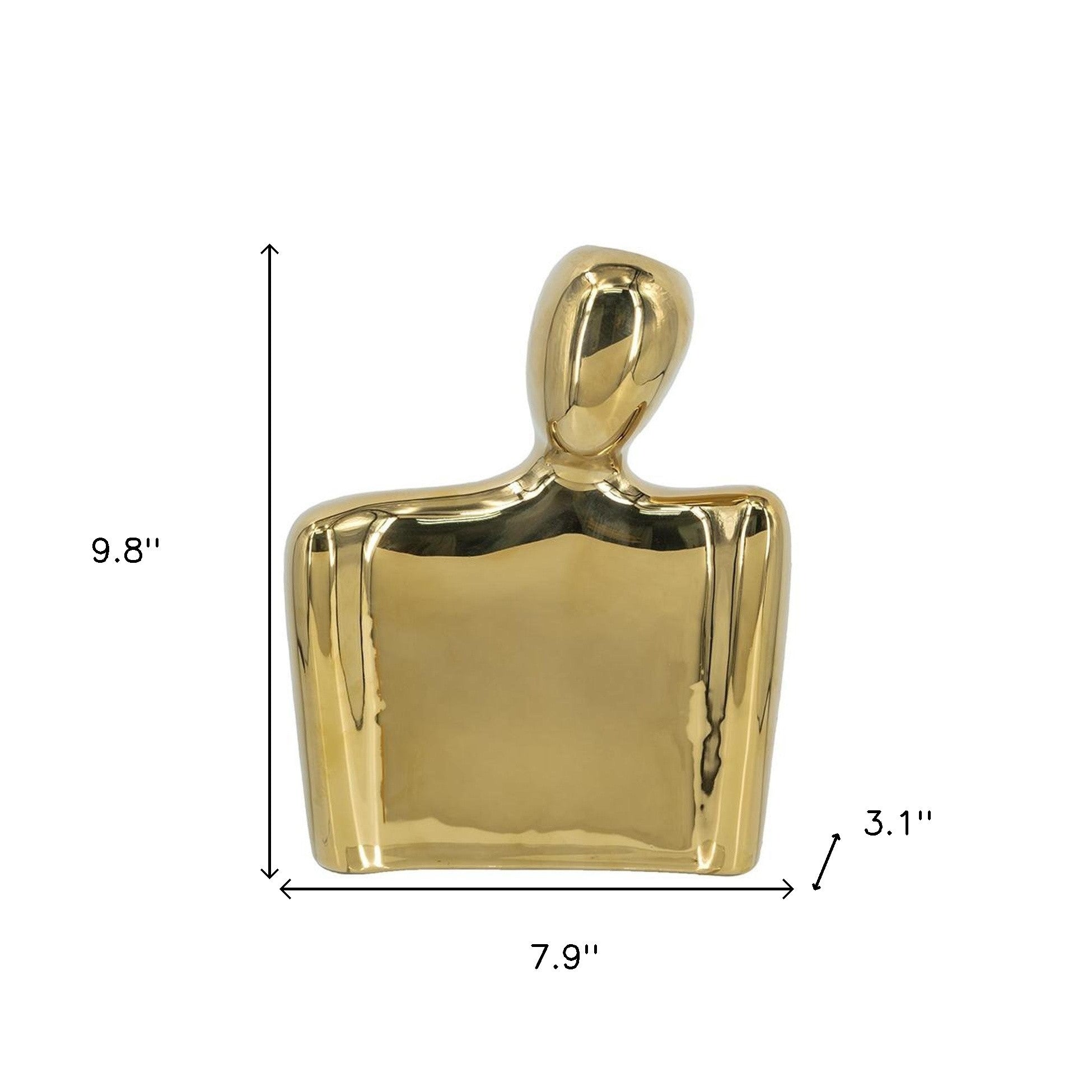 10" Gold Ceramic Table Vase - Metromarketstore