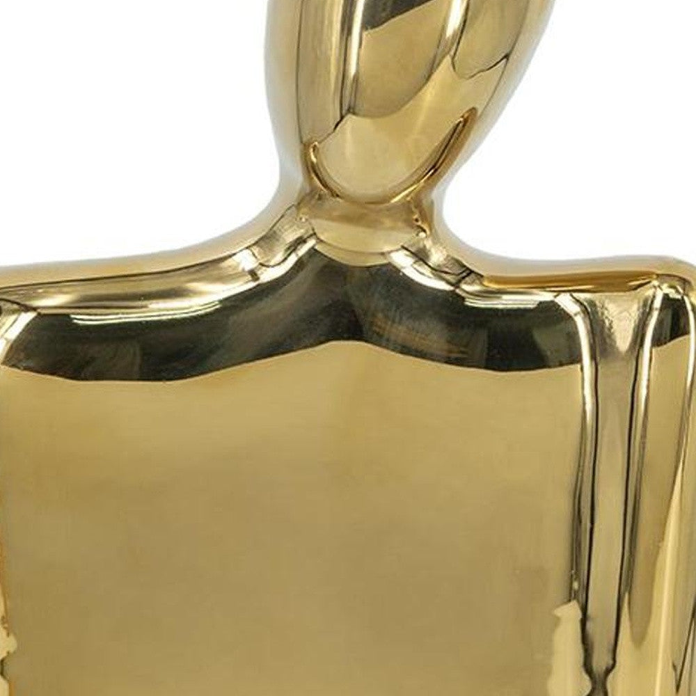 10" Gold Ceramic Table Vase - Metromarketstore