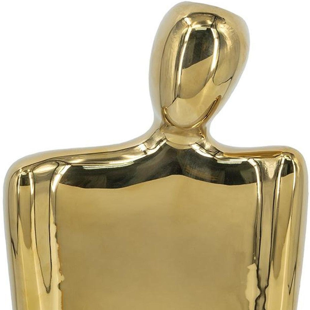 10" Gold Ceramic Table Vase - Metromarketstore