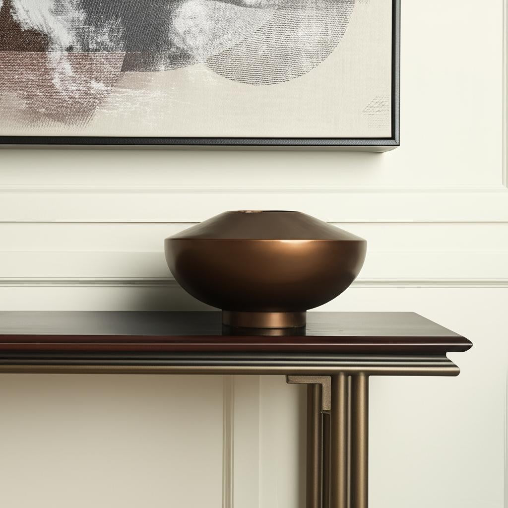 6" Gold Metal Table Vase - Metromarketstore