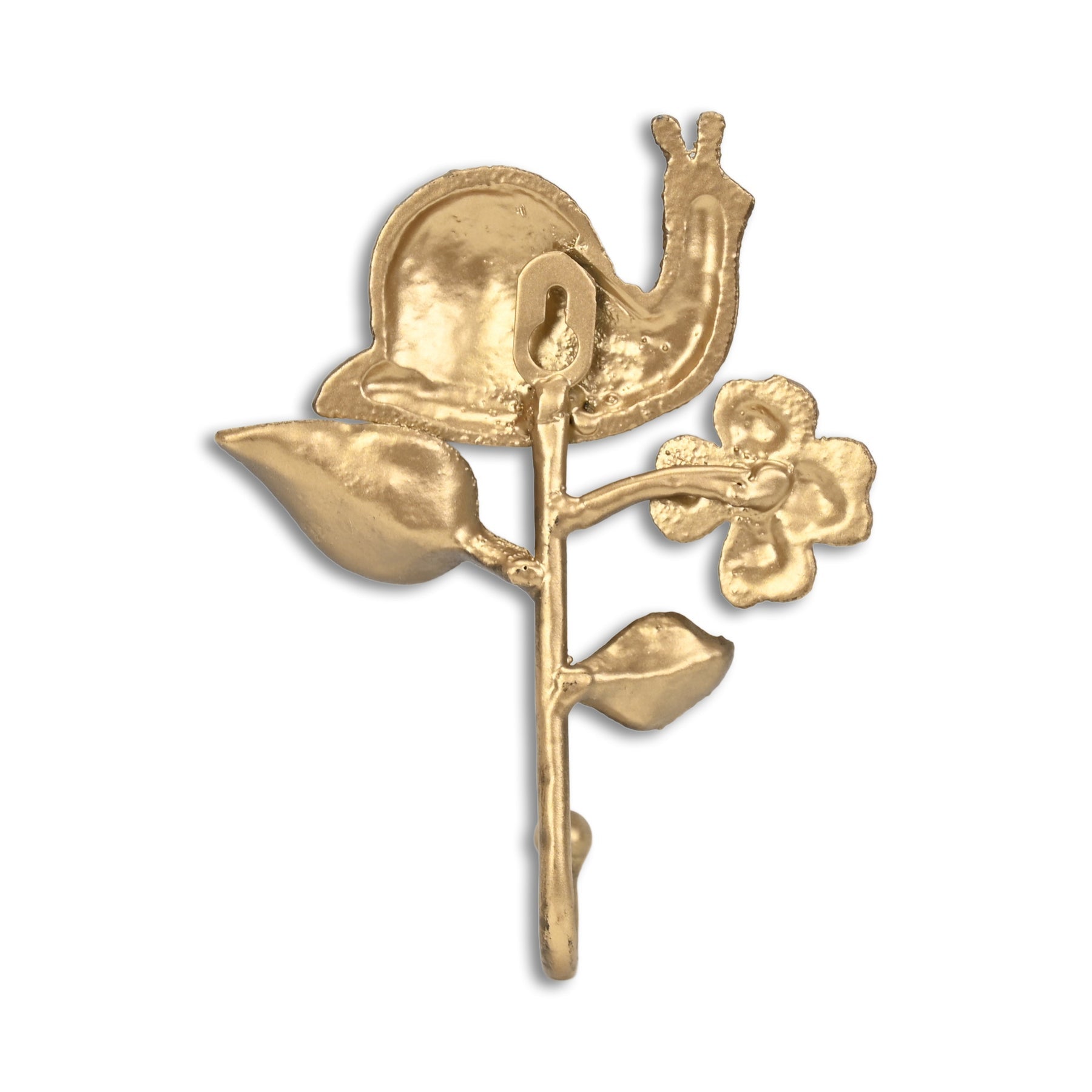 5" Gold Cast Iron Snail Wall Hook-4