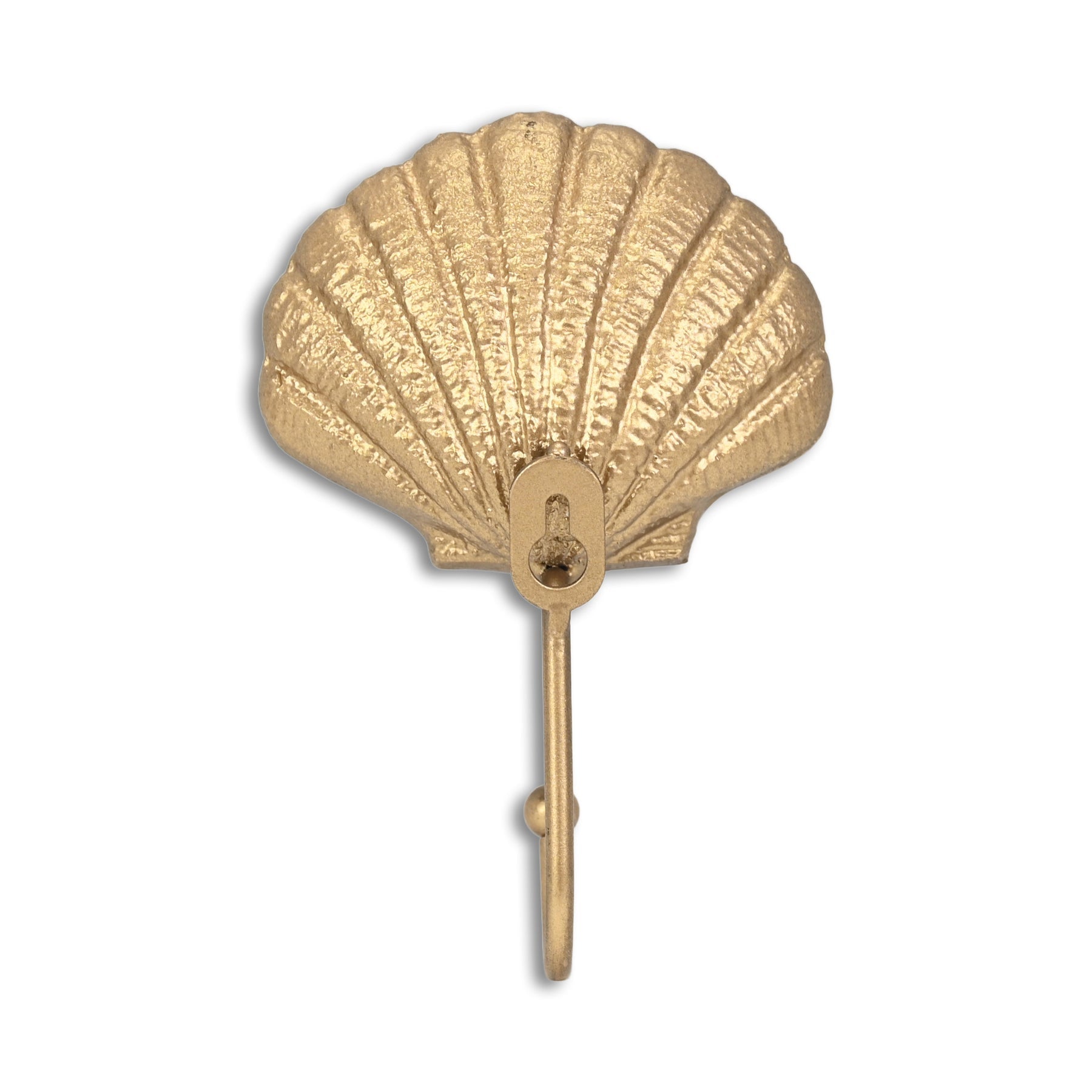 4" Gold Cast Iron Seashell Wall Hook-4