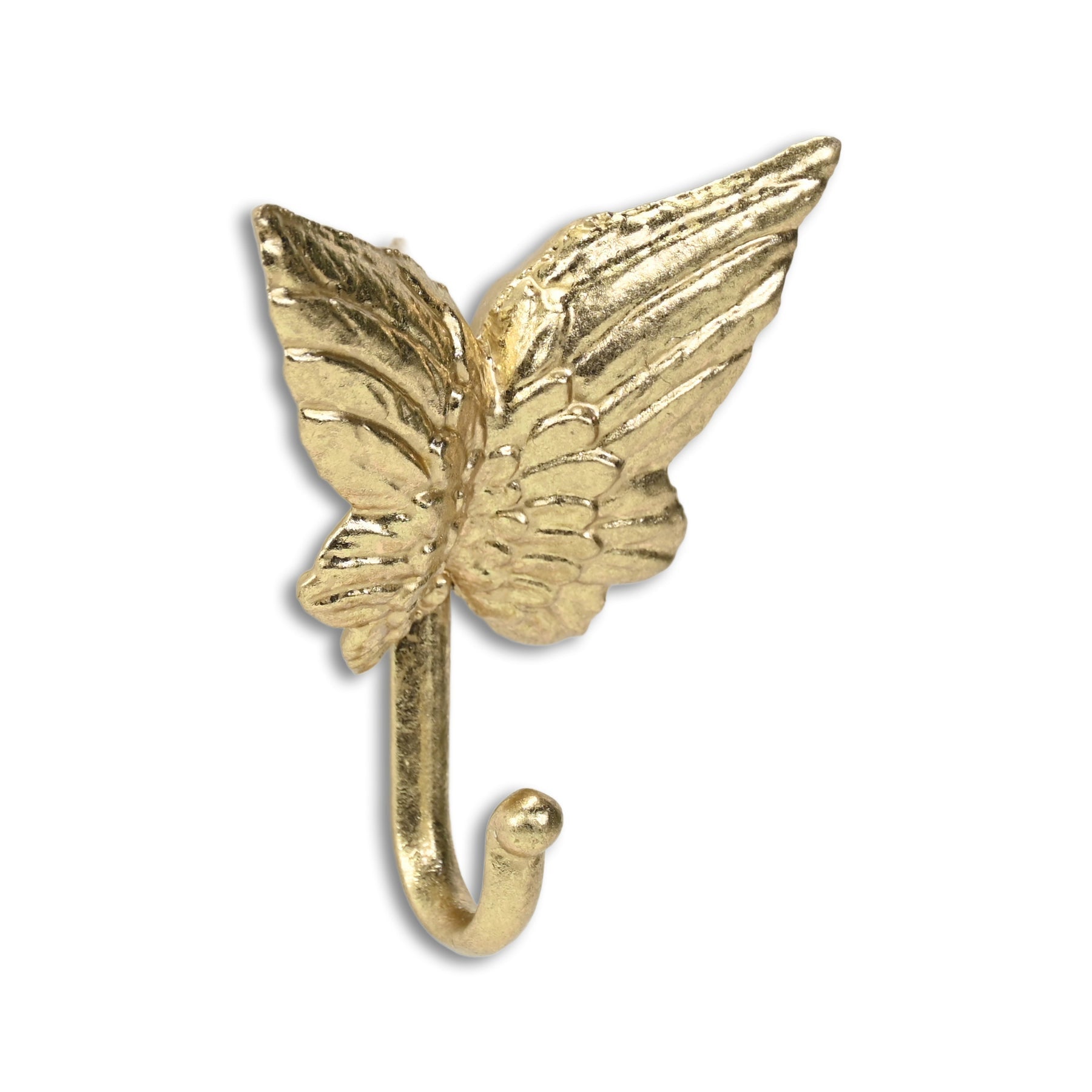 5" Gold Cast Iron Butterfly Wall Hook-2