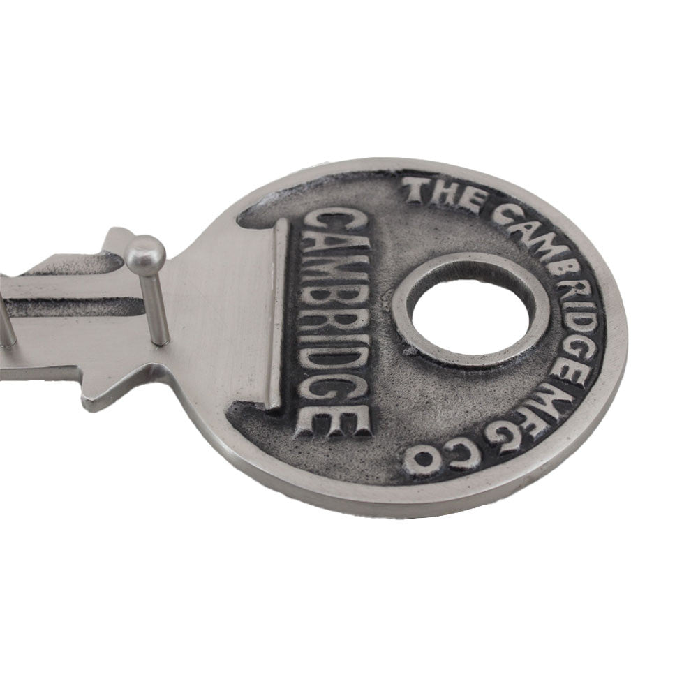 16" Silver Five Hook Wall Mount Key Shaped Coat Rack-2