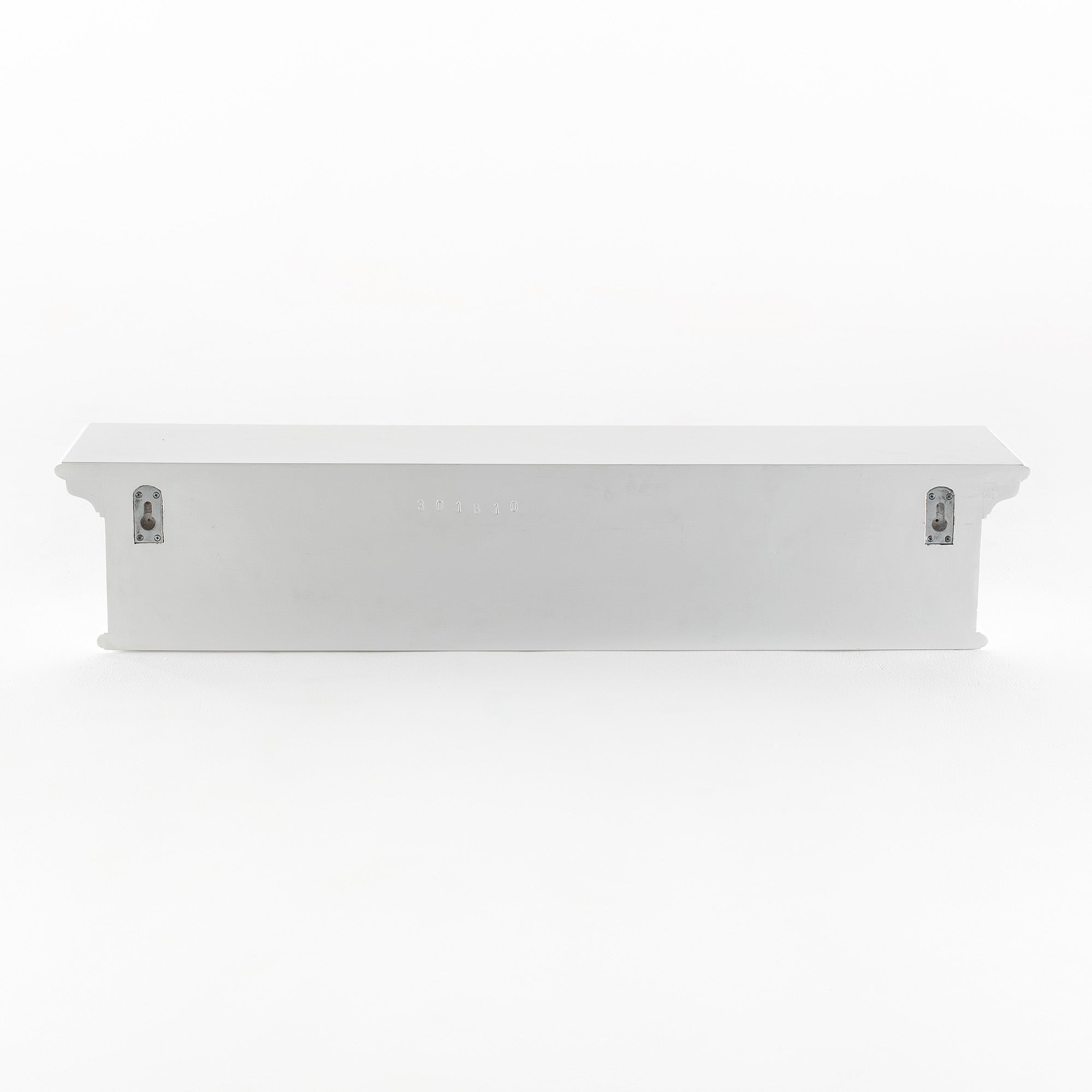 39" White Solid Wood Six Hook Wall Mount Coat Rack-3