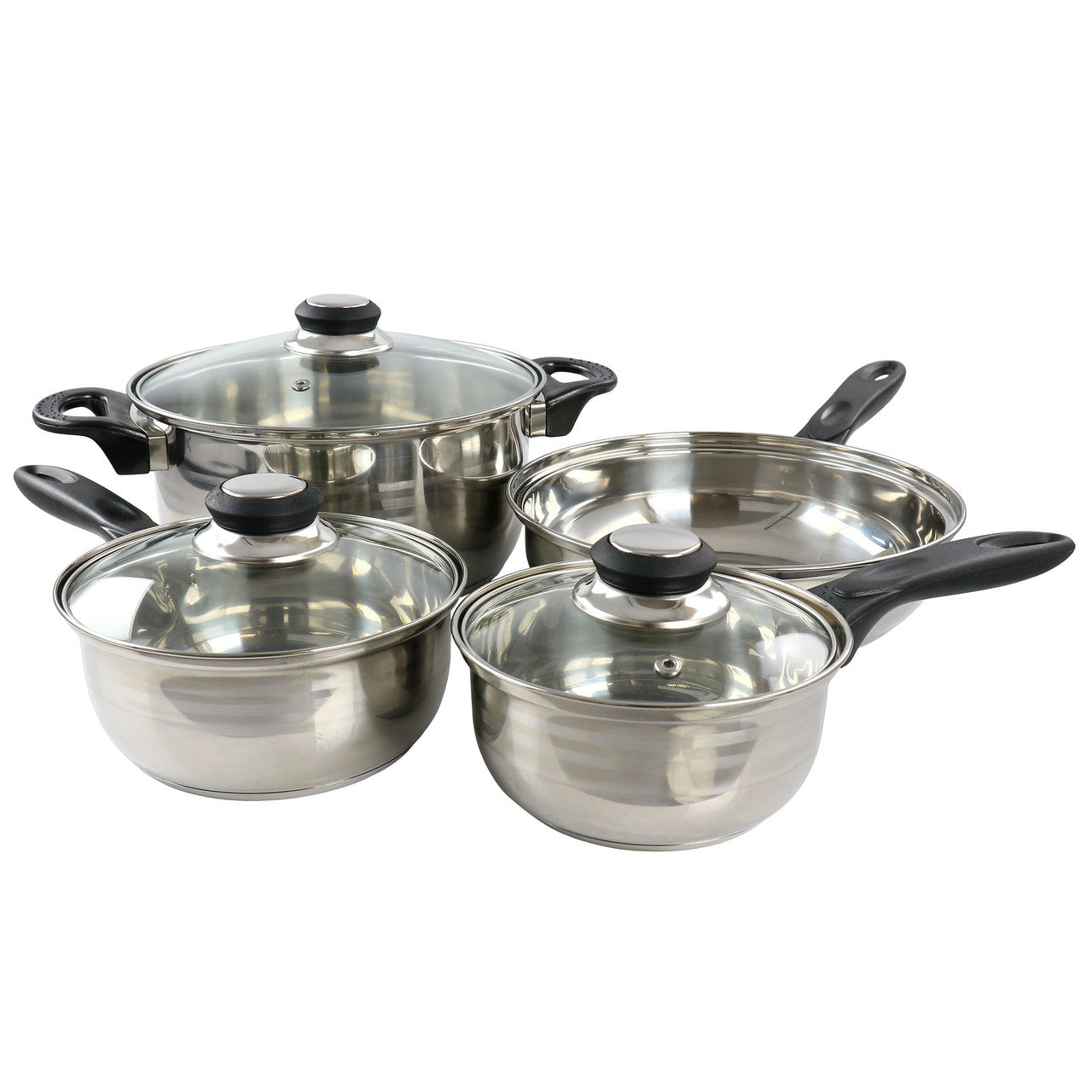Gibson Home Lybra 7 Piece Two Tone Polished Stainless Steel Cookware Set-0