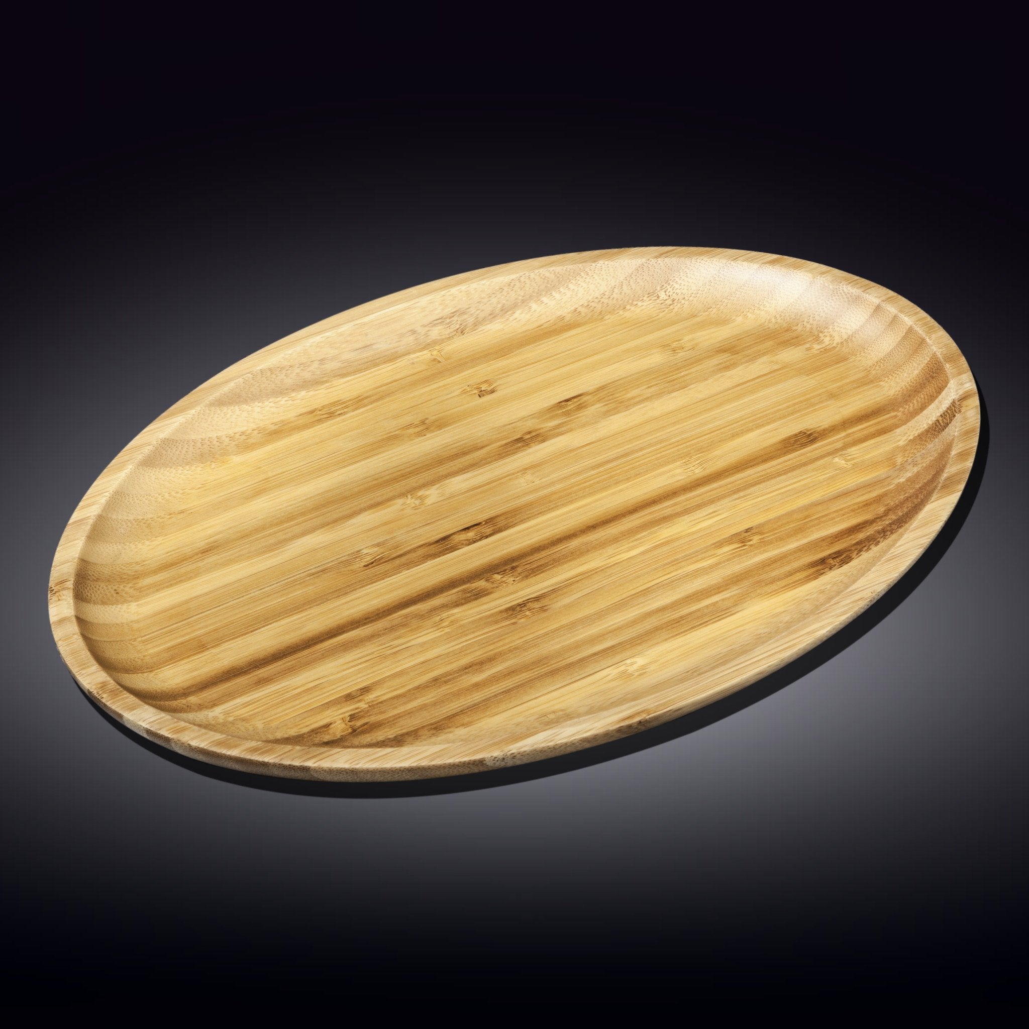 Bamboo Oval Platter 18" inch X 13.25" inch | For Appetizers / Barbecue / Steak - Metromarketstore