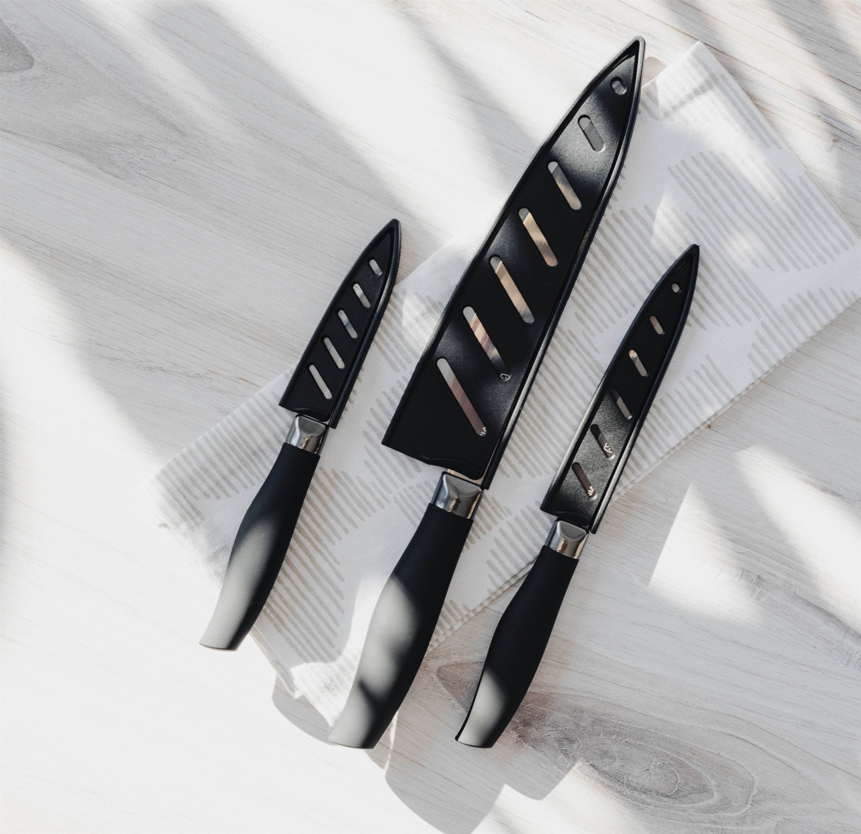 Titan 3-Piece Kitchen Knife Set - Black-4