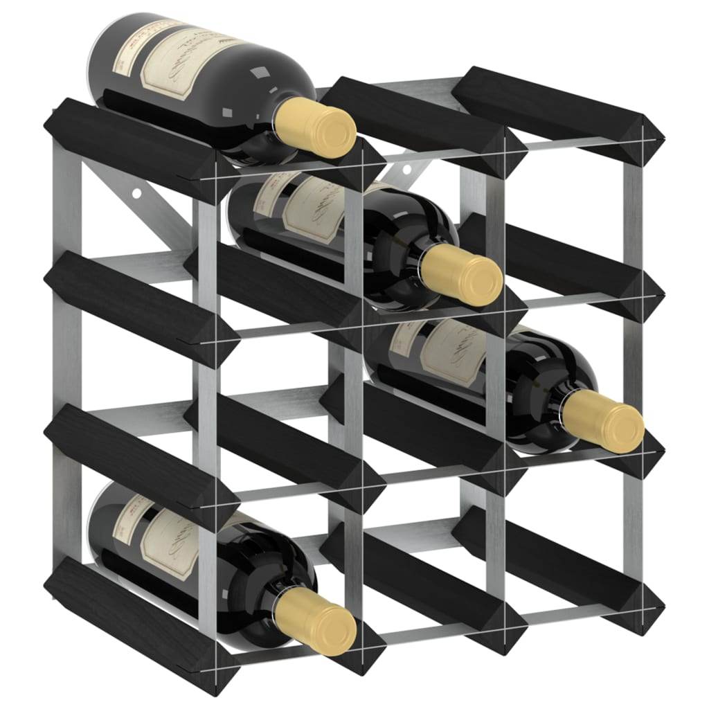 vidaXL Countertop Wine Rack Bottle Holder Wine Storage Organizer Solid Wood - Metromarketstore