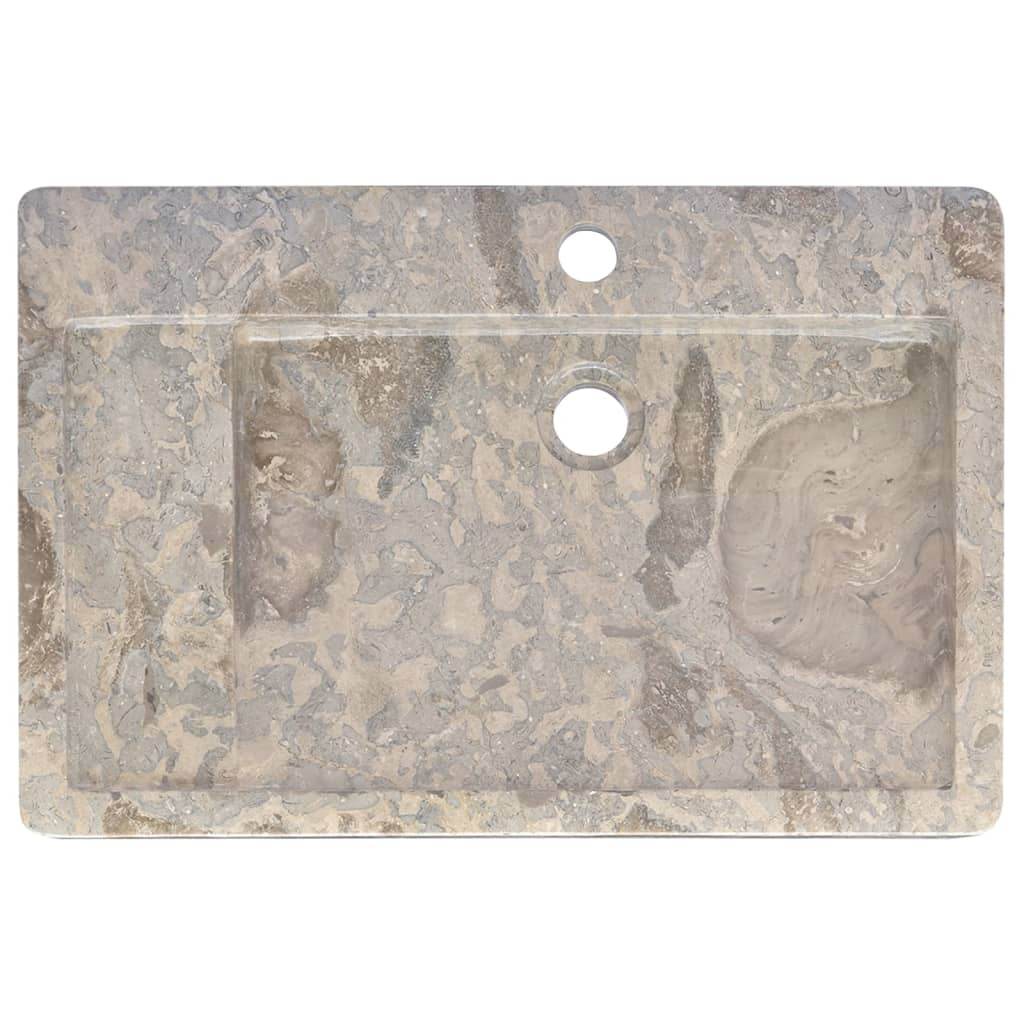 vidaXL Wash Basin Vanity Sink Small Countertop Wash Basin Bathroom Sink Marble - Metromarketstore