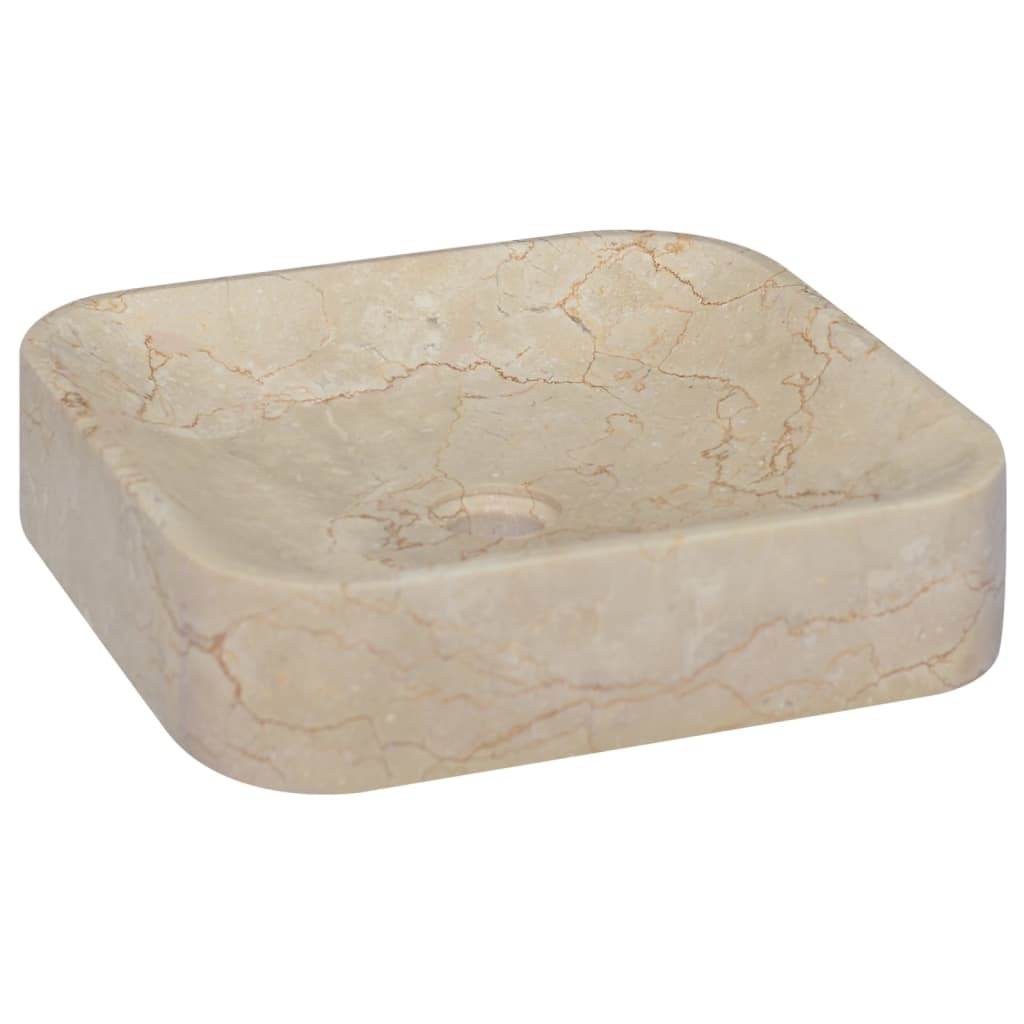 vidaXL Sink Above Counter Vanity Wash Basin Vessel Sink for Bathroom Marble - Metromarketstore