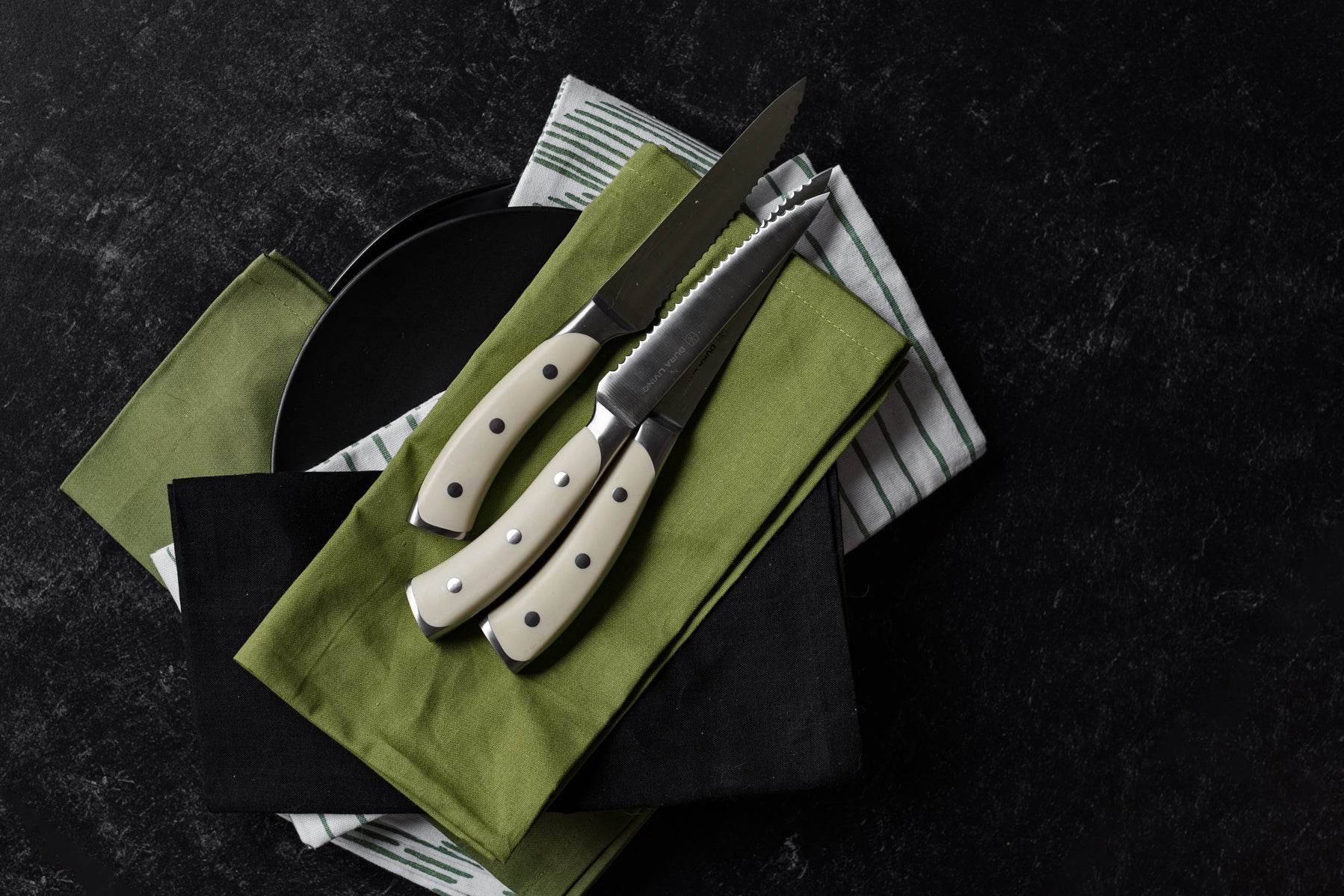 Elite Set of 4 Steak Knives - Cream - Metromarketstore