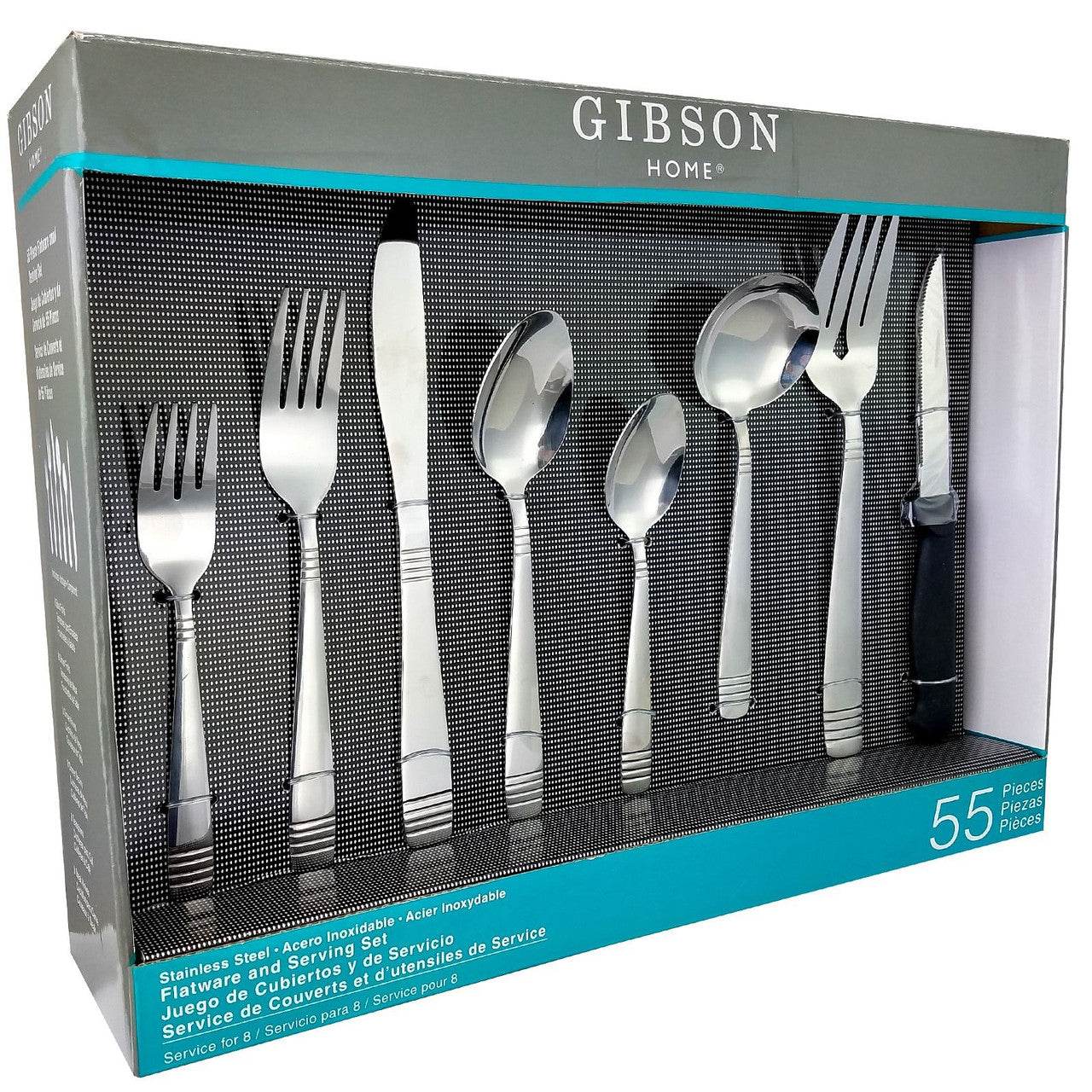 Gibson Home Palmore Plus 55 Piece Flatware Set - Metromarketstore
