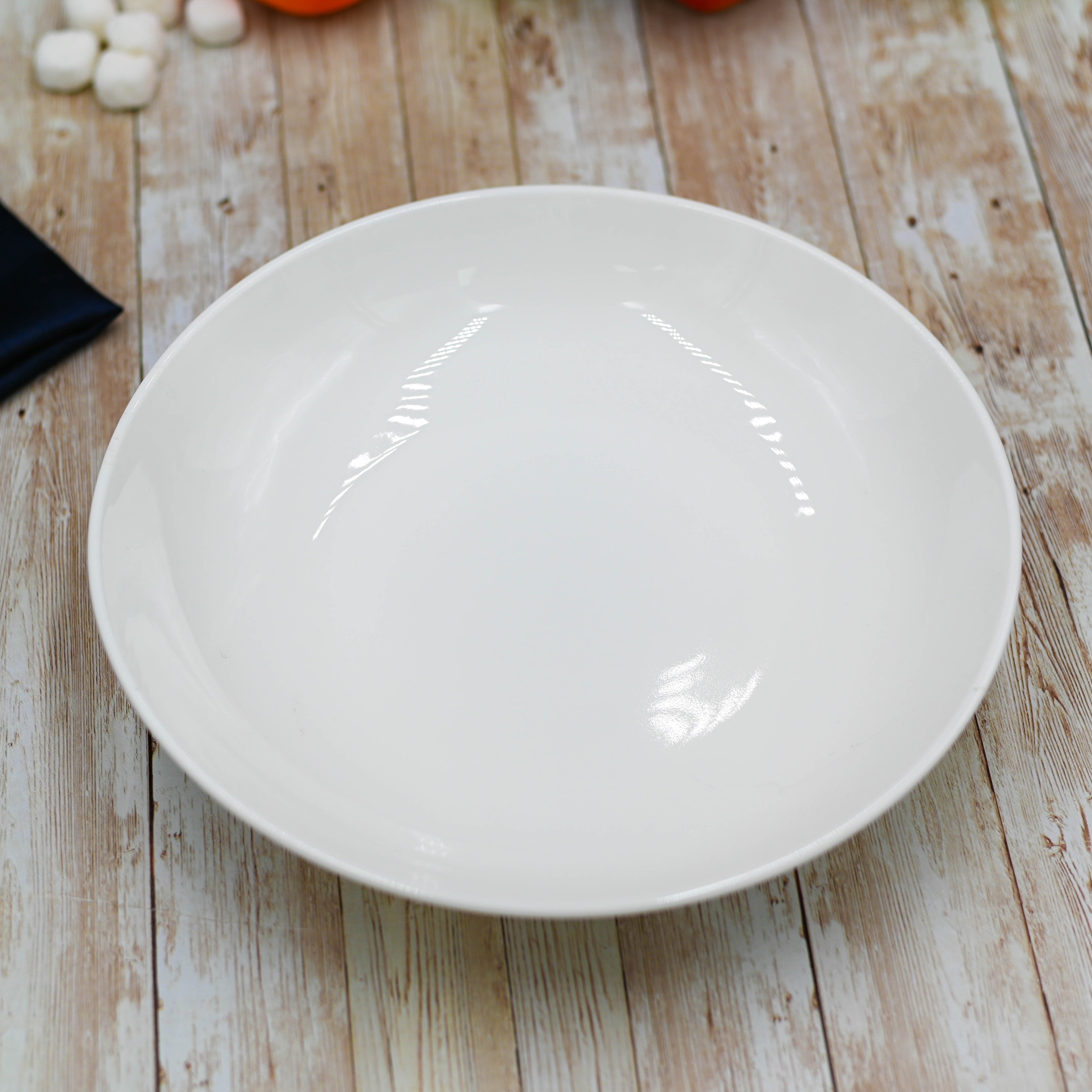 White Round Deep Plate 10" inch | 25.5 Cm - Metromarketstore