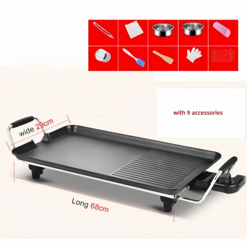 1500W Outdoor Indoor Griddle Large Barbecue Hot Plate - Metromarketstore