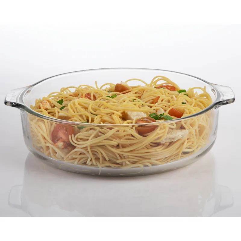 3-Quart Glass Bakeware Casserole Dish Dutch Oven with Oven-Safe Glass Lid - Metromarketstore